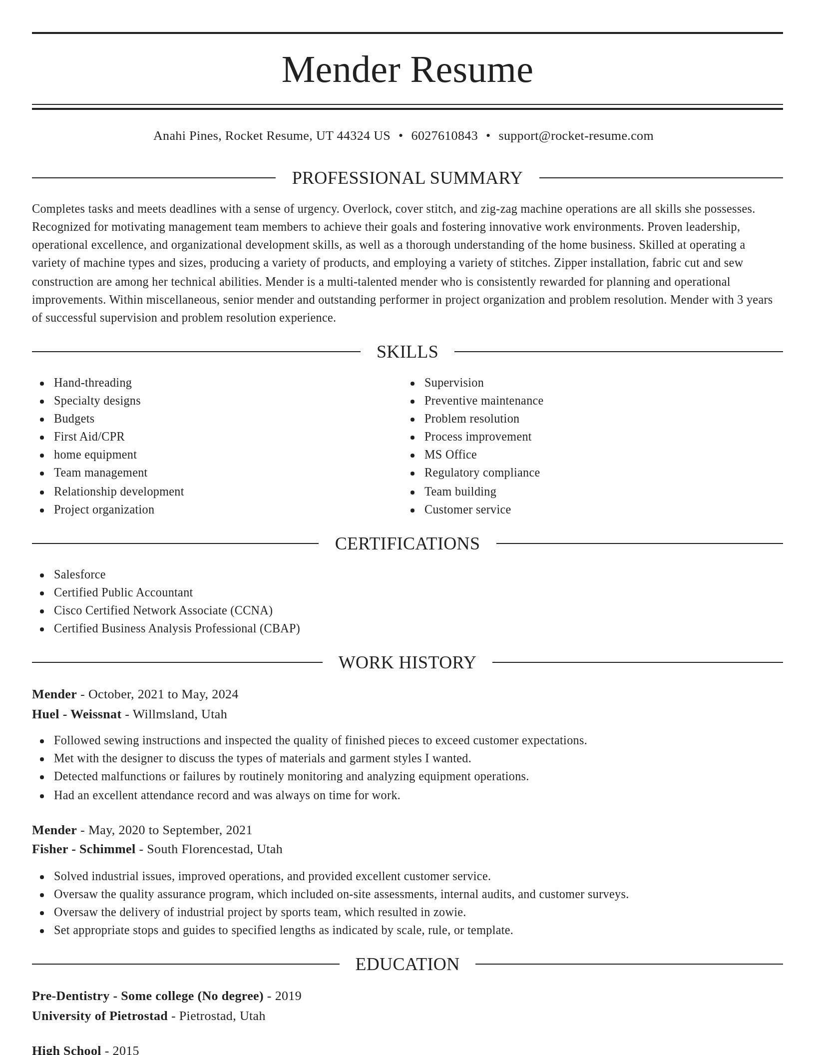 Elegant resume template