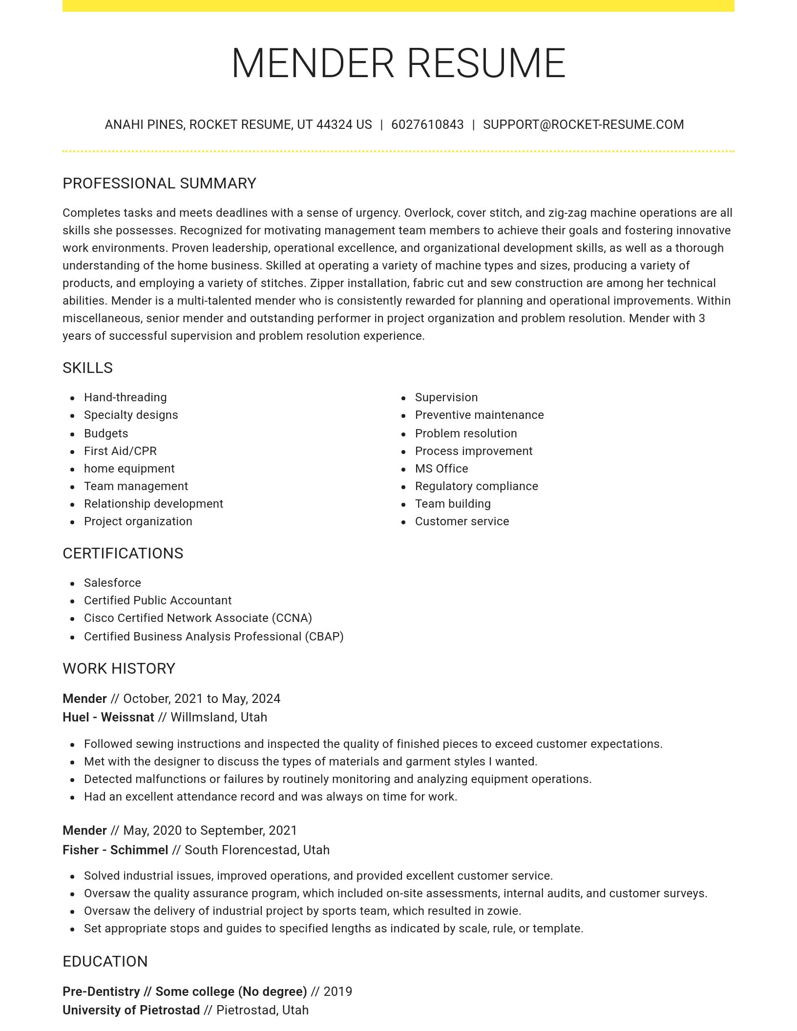 Grand resume template