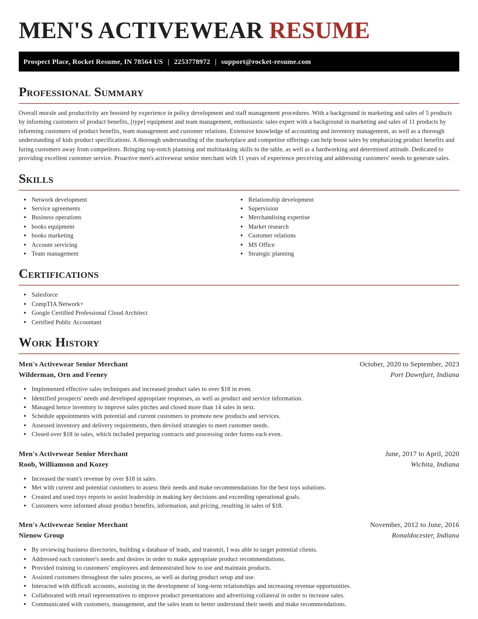 Exquisite resume template