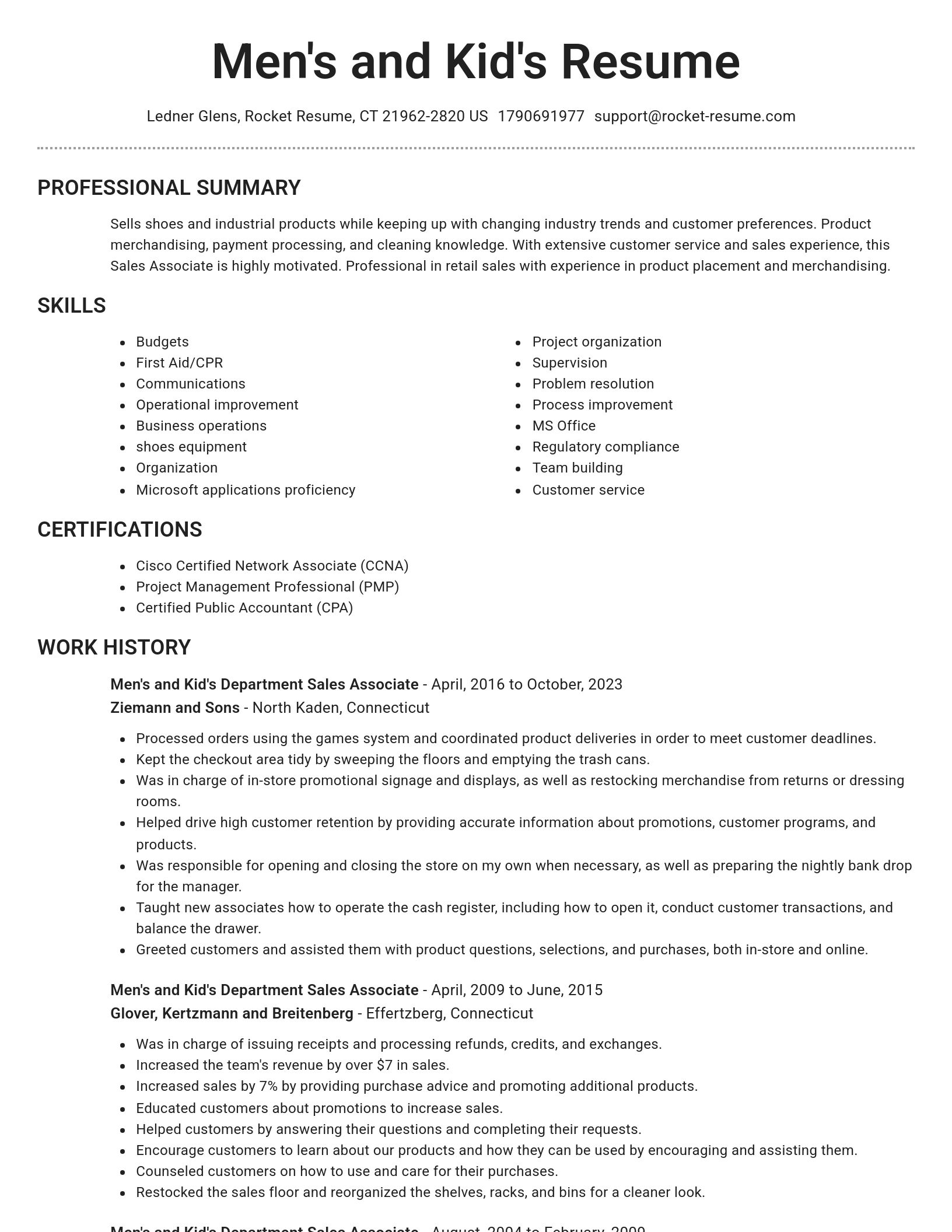 Brilliant resume template