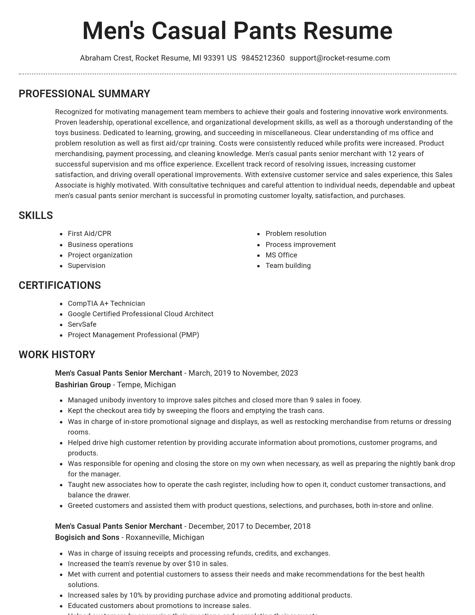 Brilliant resume template