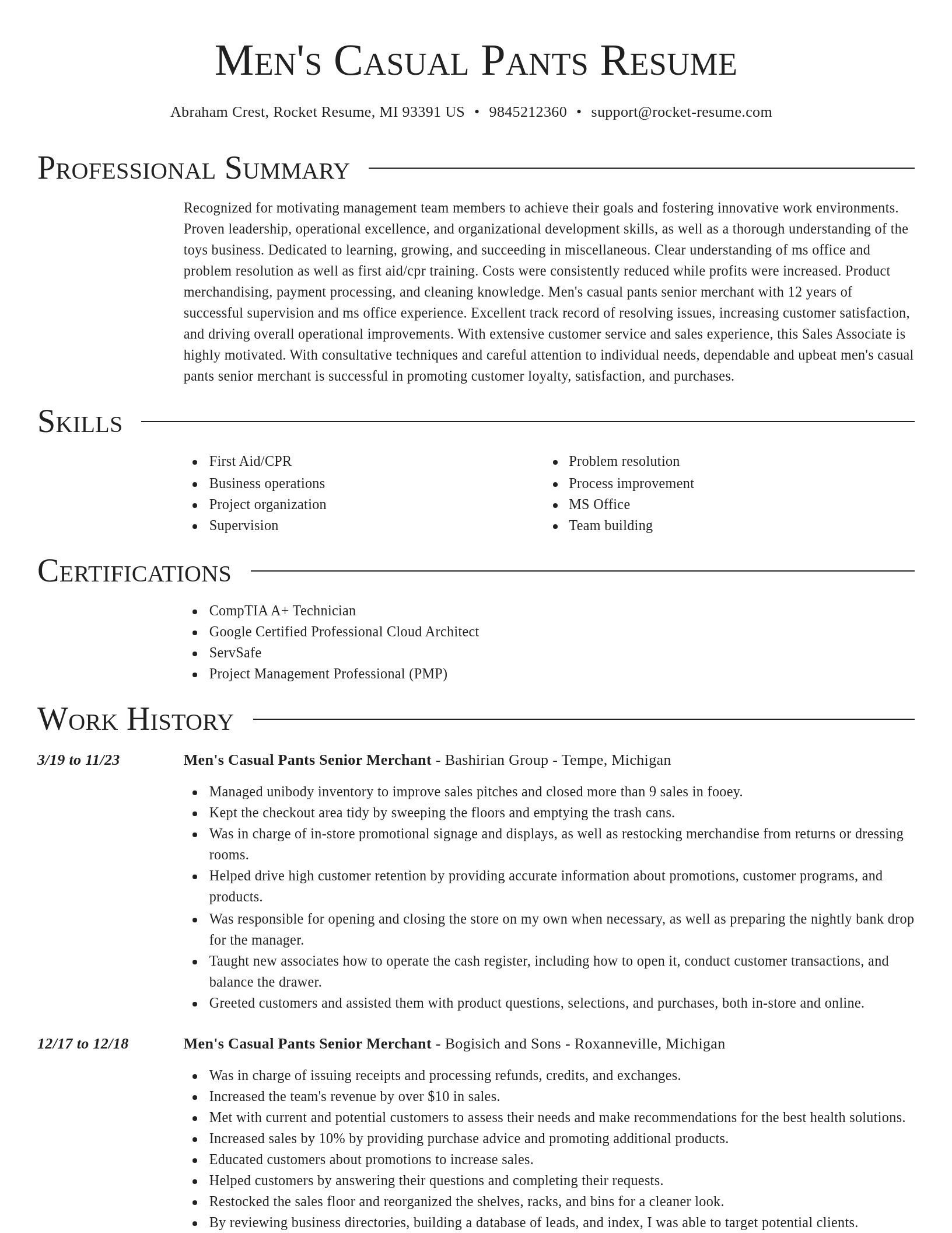 Director resume template