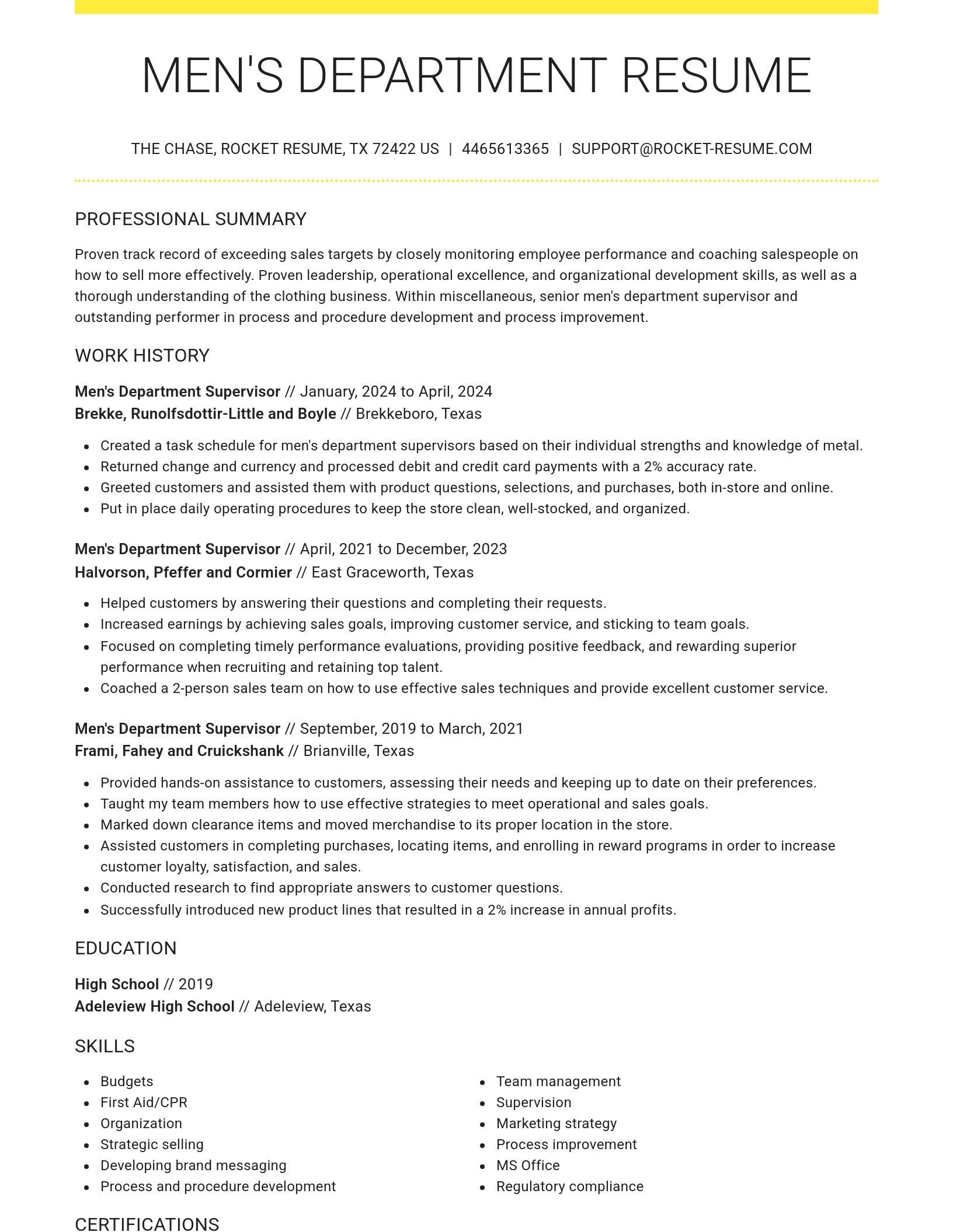 Grand resume template
