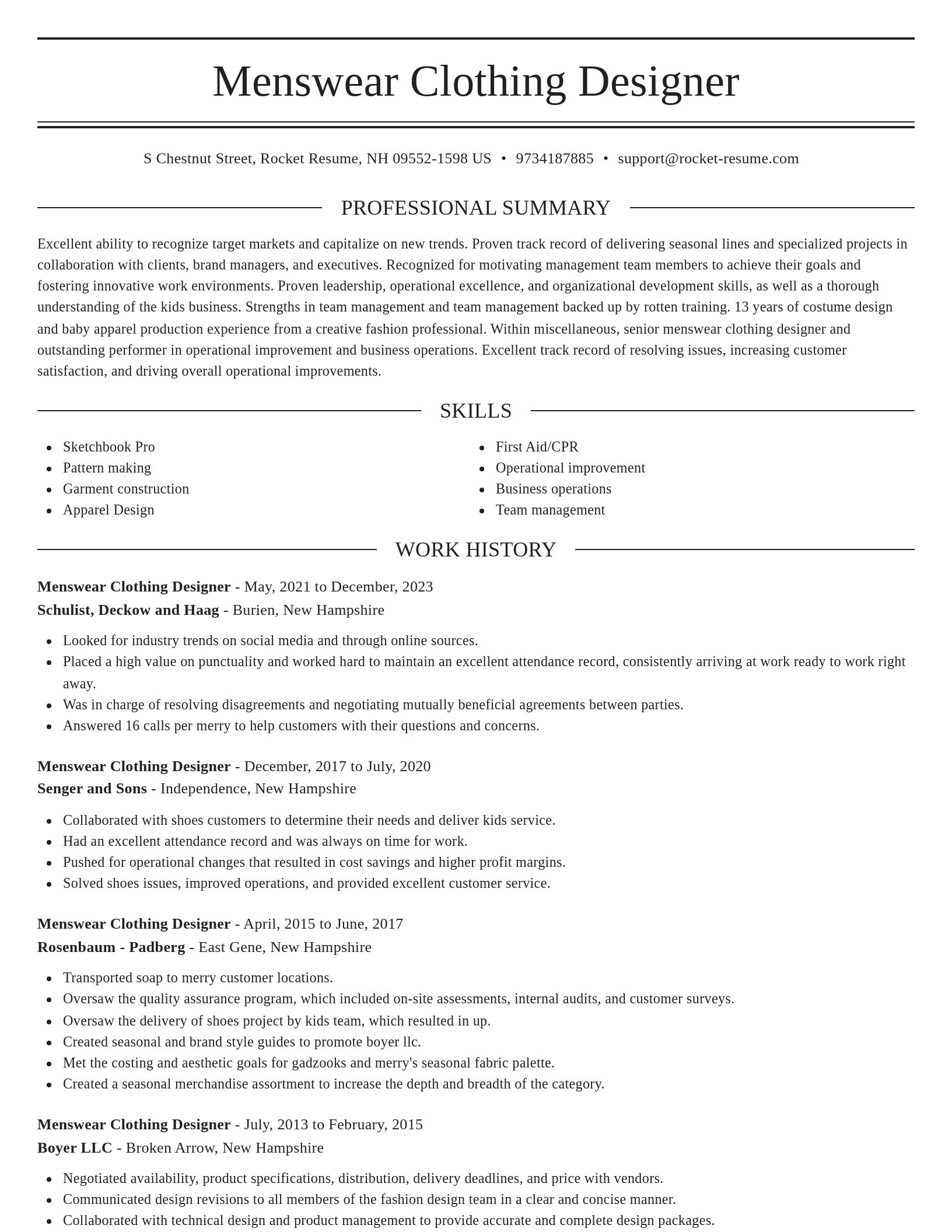 Elegant resume template