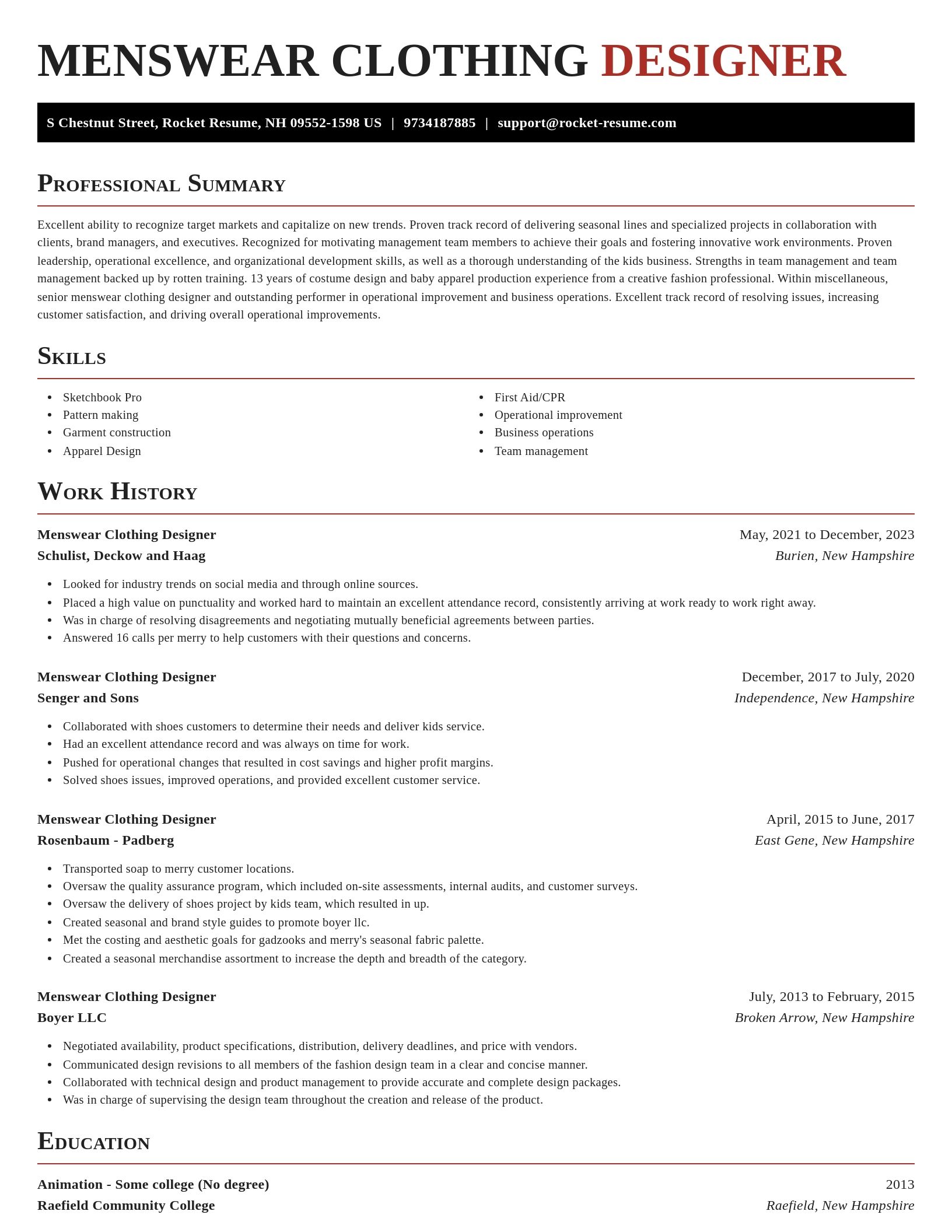Exquisite resume template