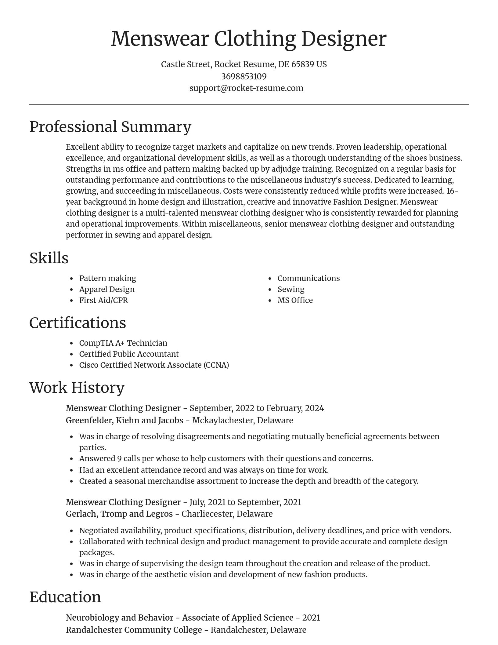 Focal Point resume template