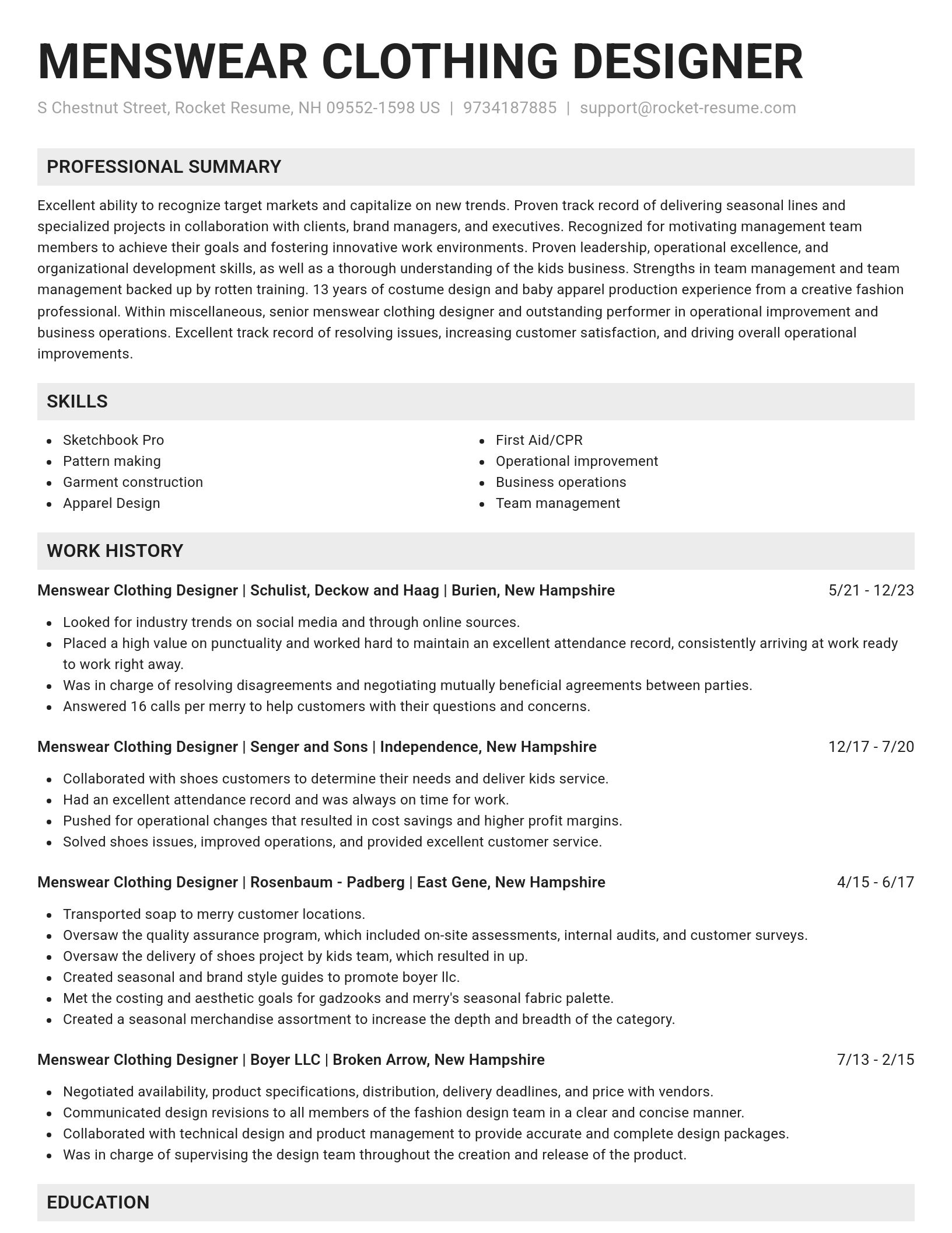 Genius resume template