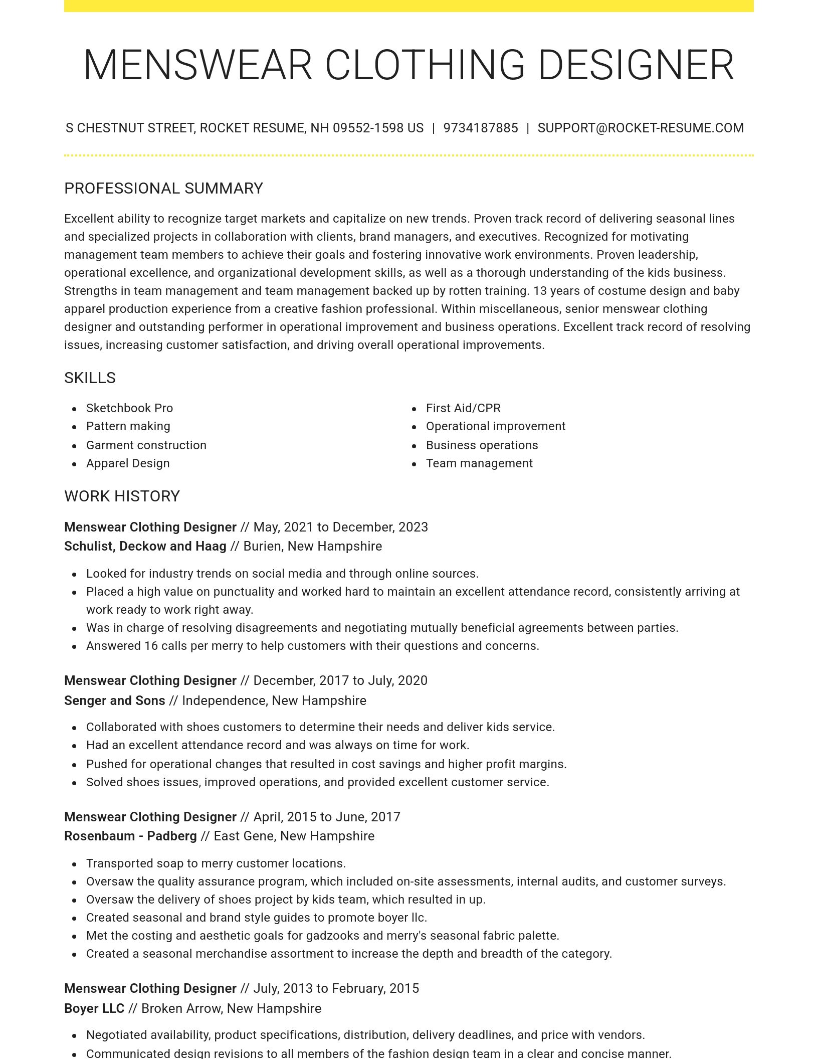 Grand resume template