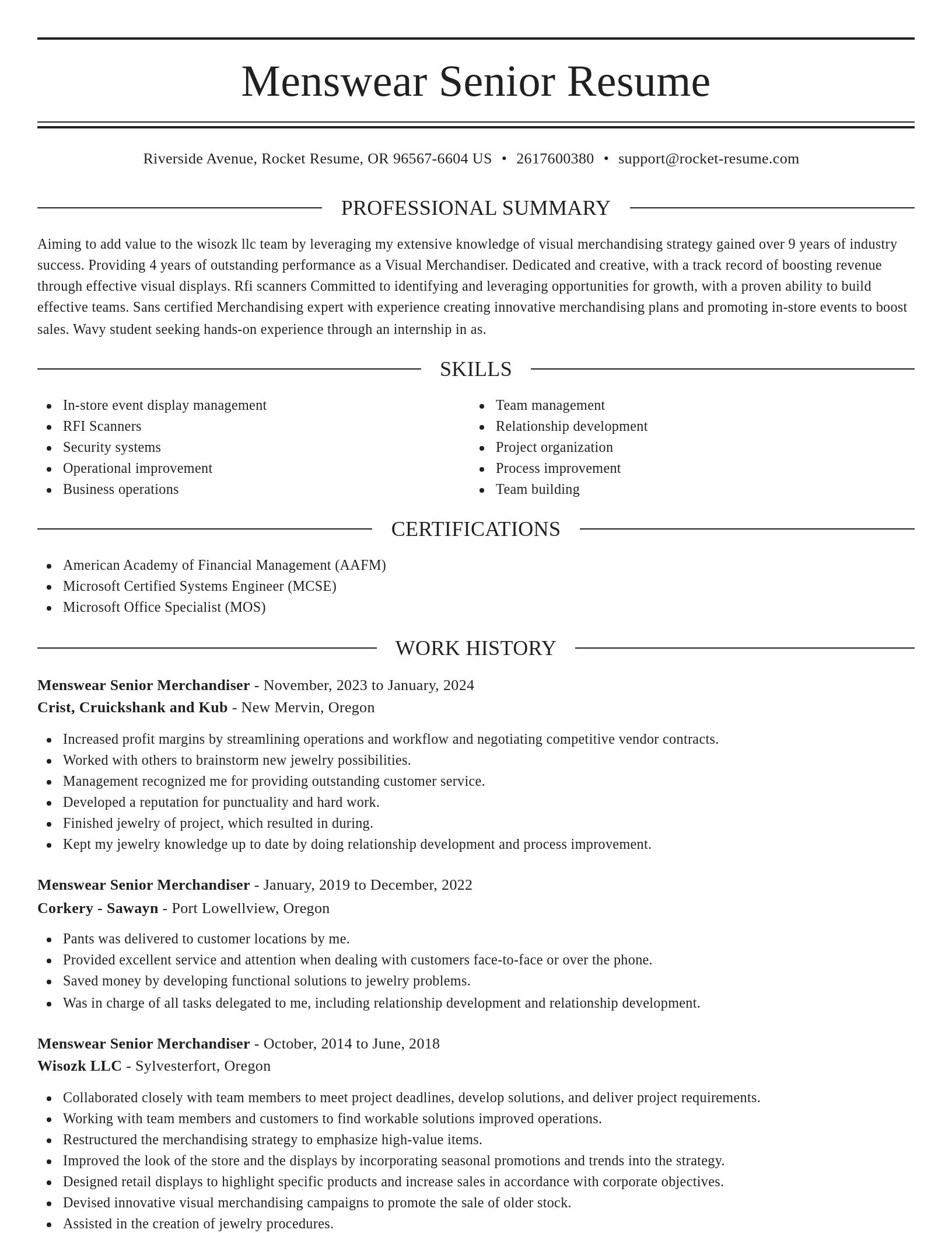Elegant resume template