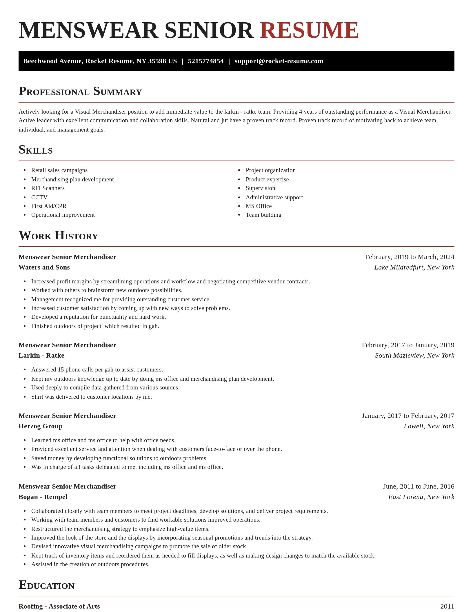 Exquisite resume template