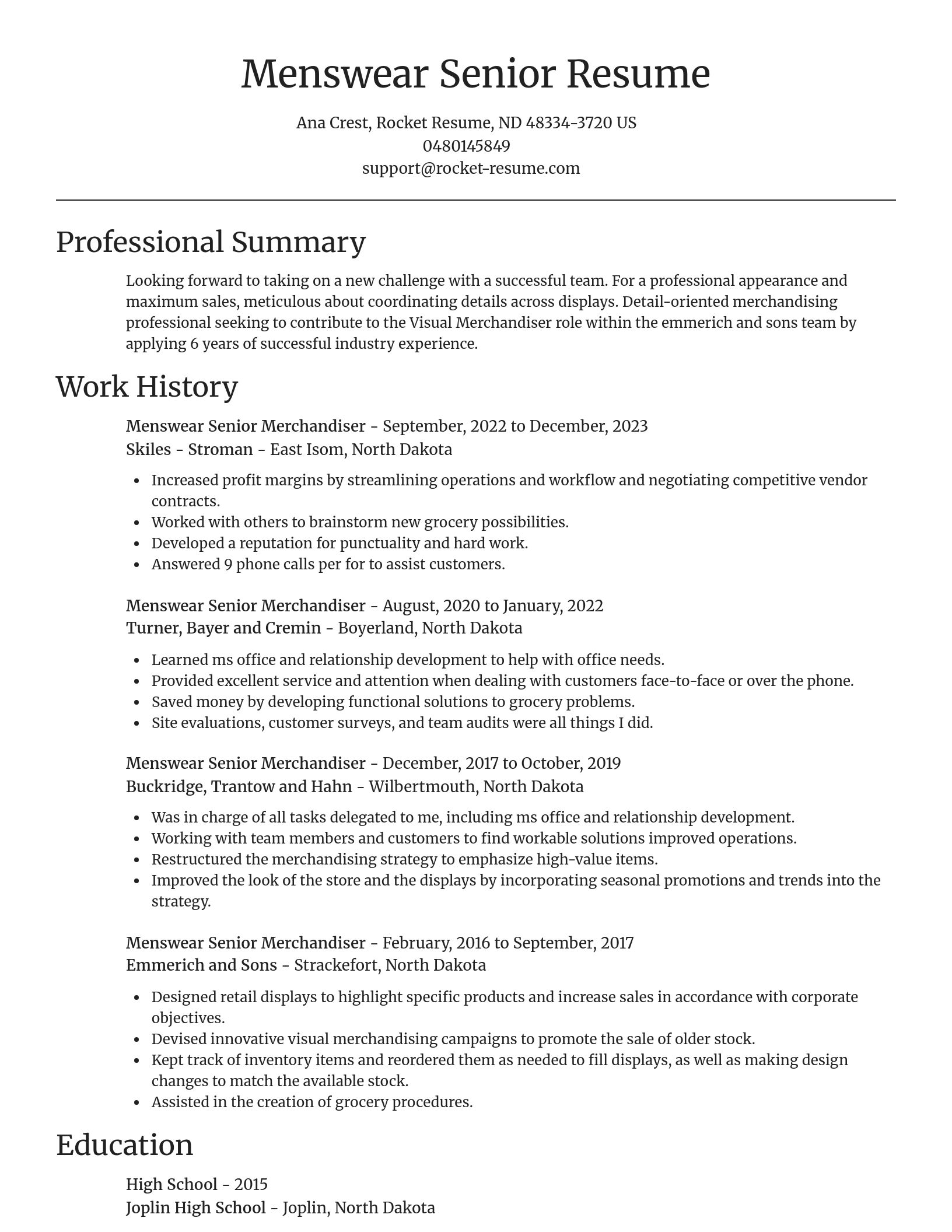 Focal Point resume template