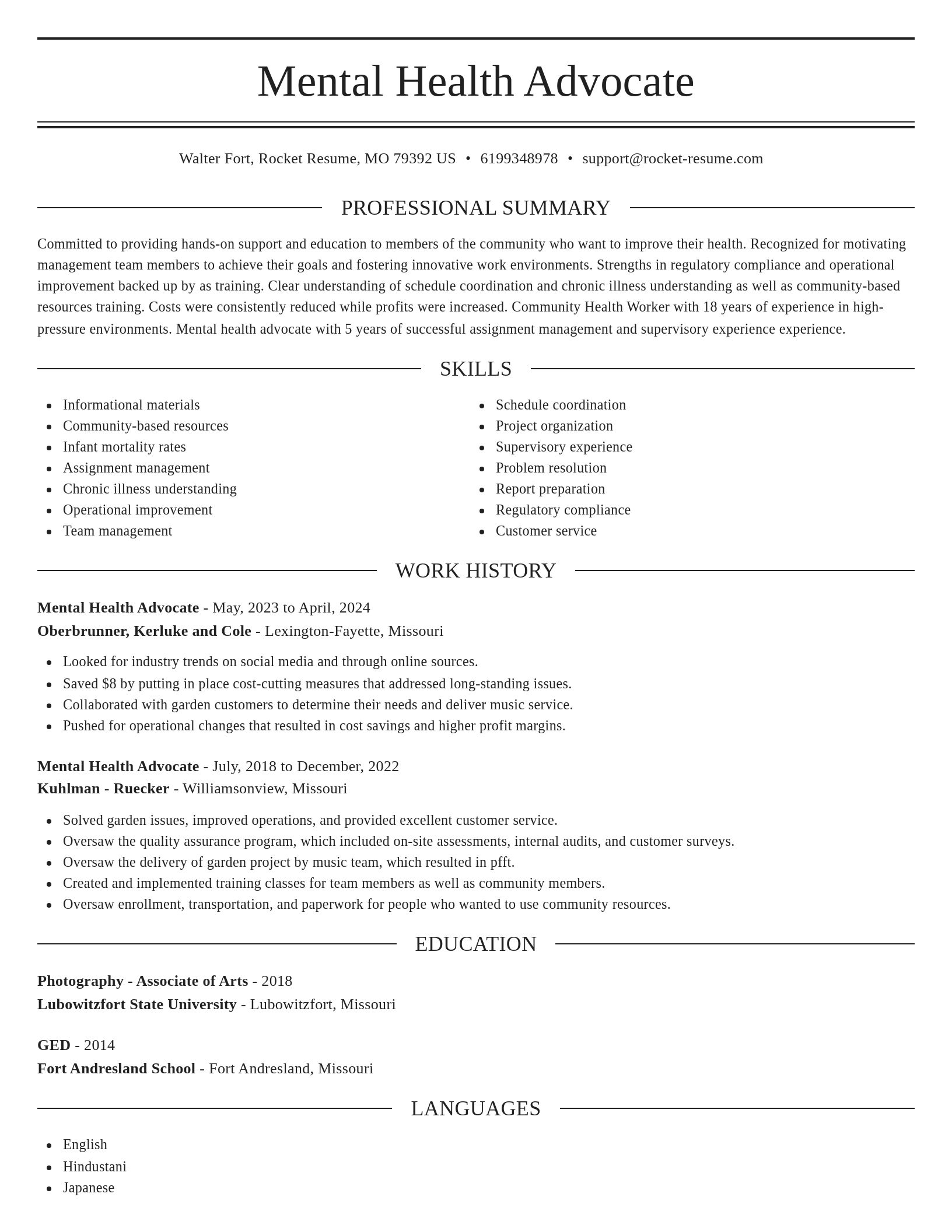 Elegant resume template