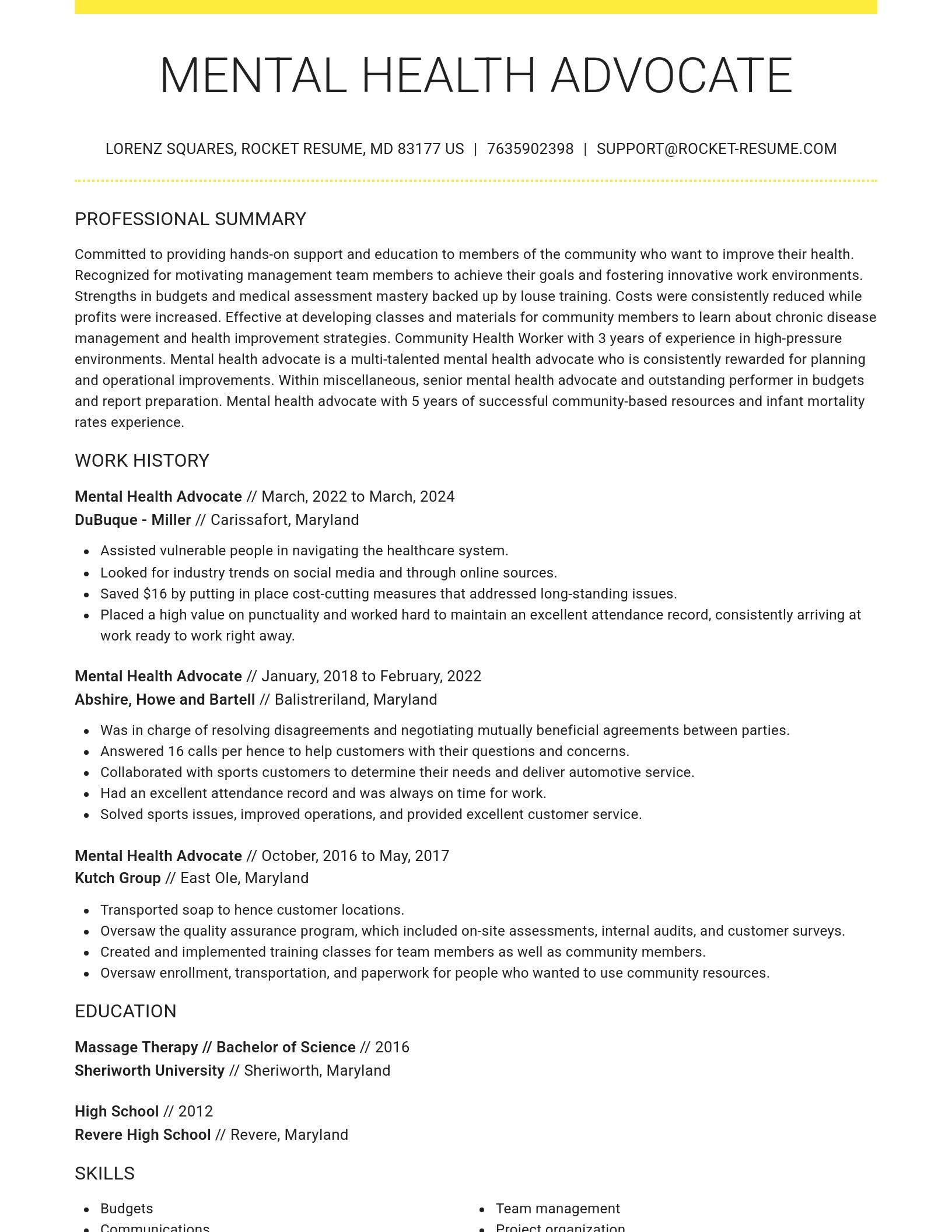 Grand resume template