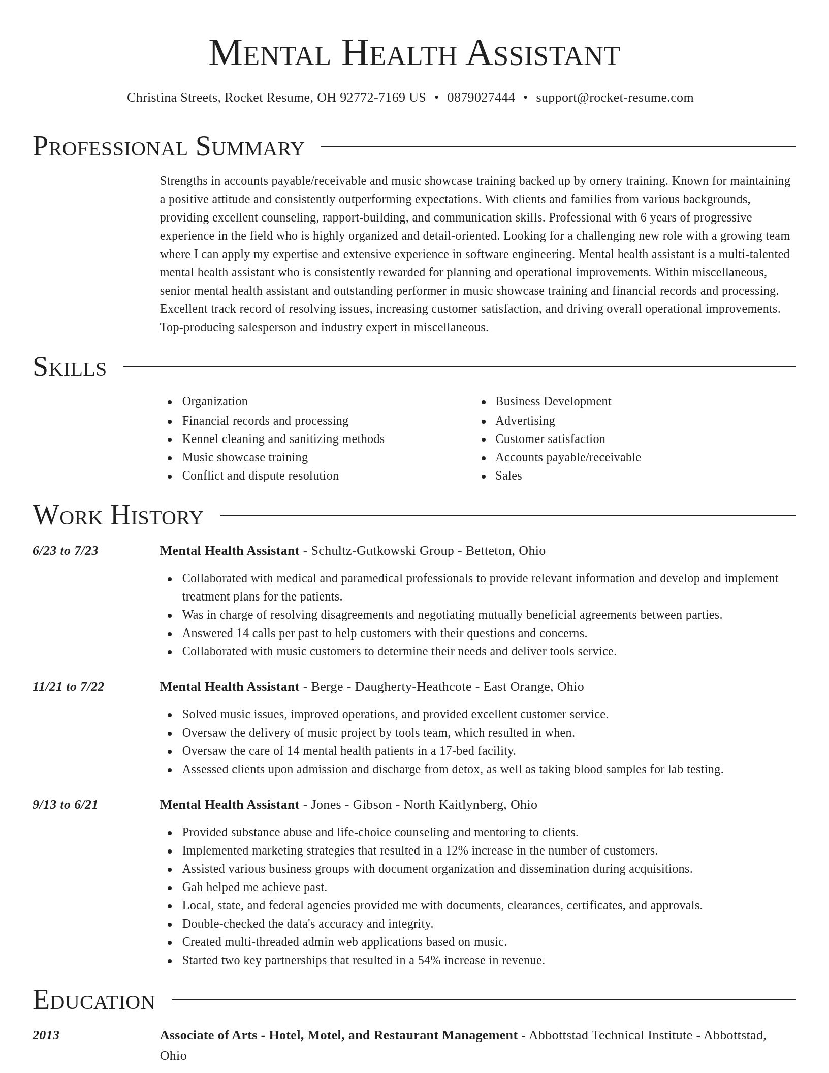 Director resume template