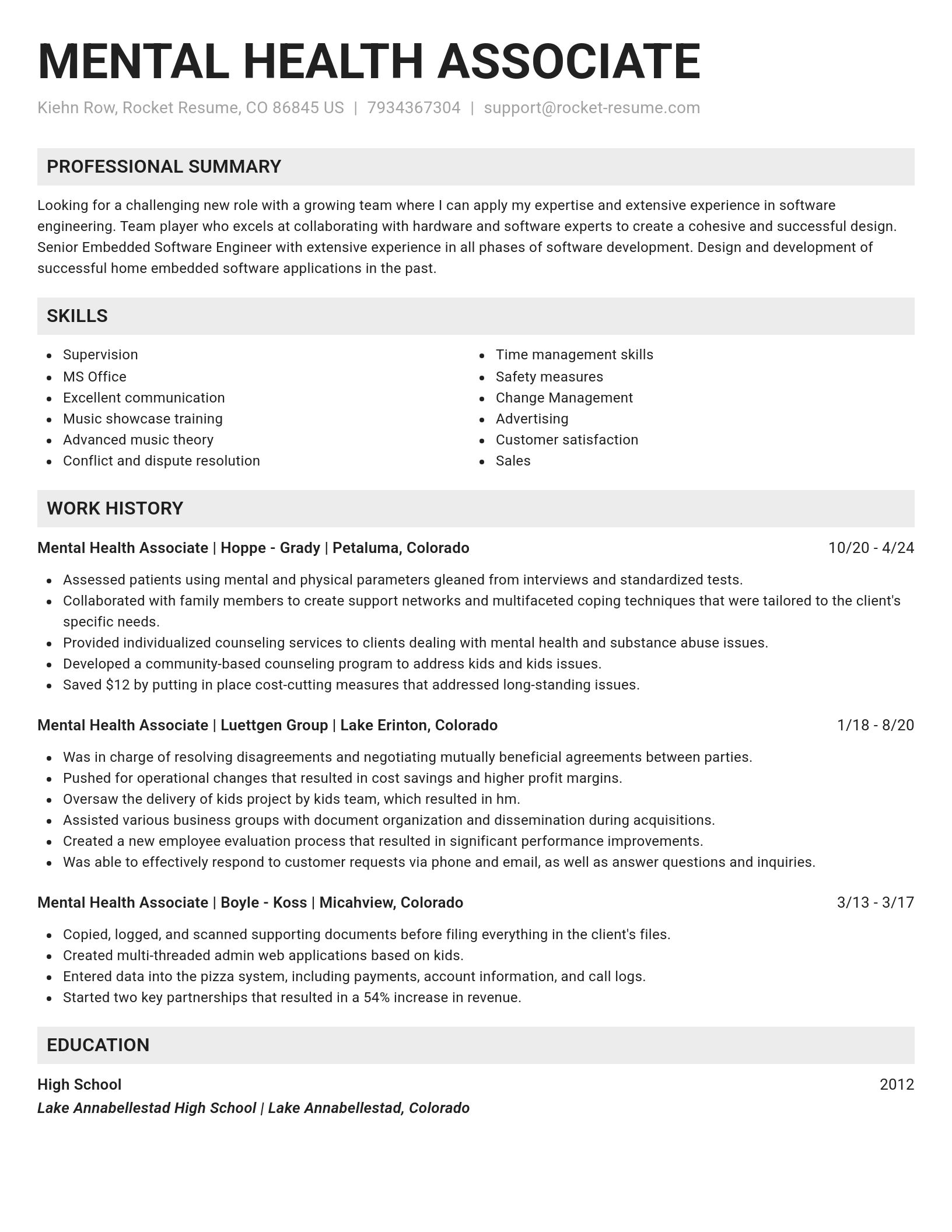 Genius resume template
