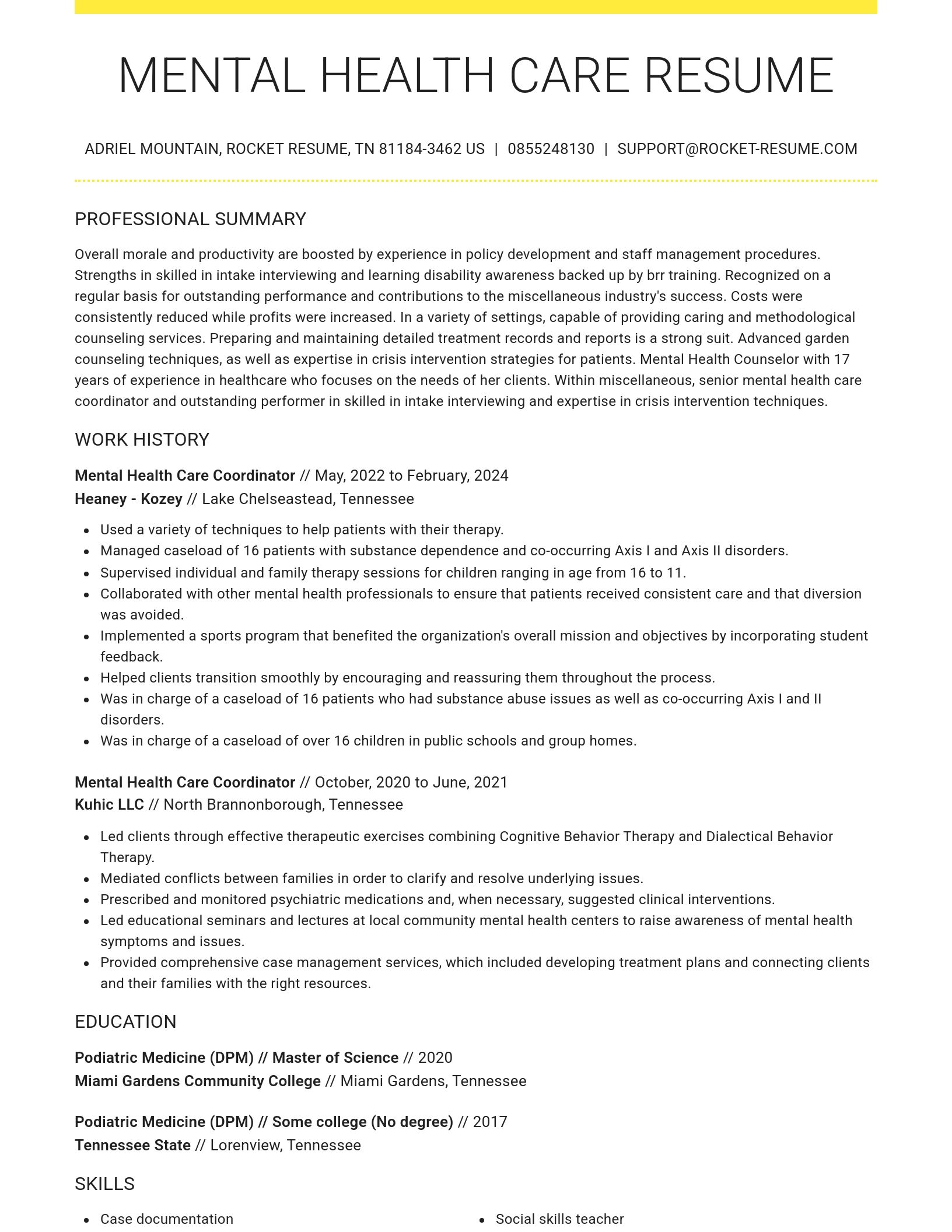 Grand resume template