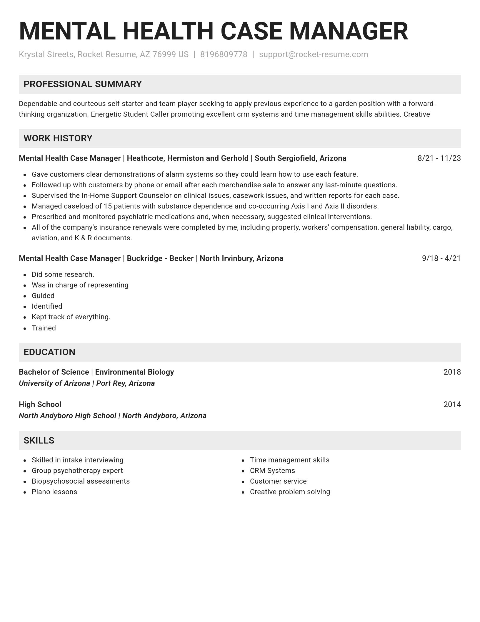 Genius resume template