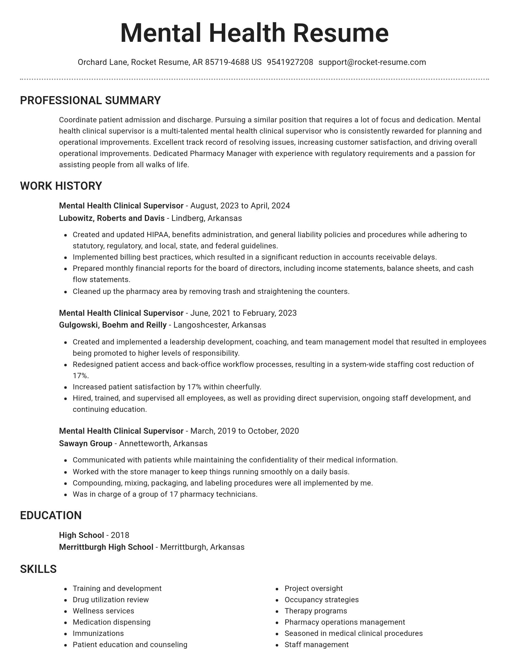 Brilliant resume template