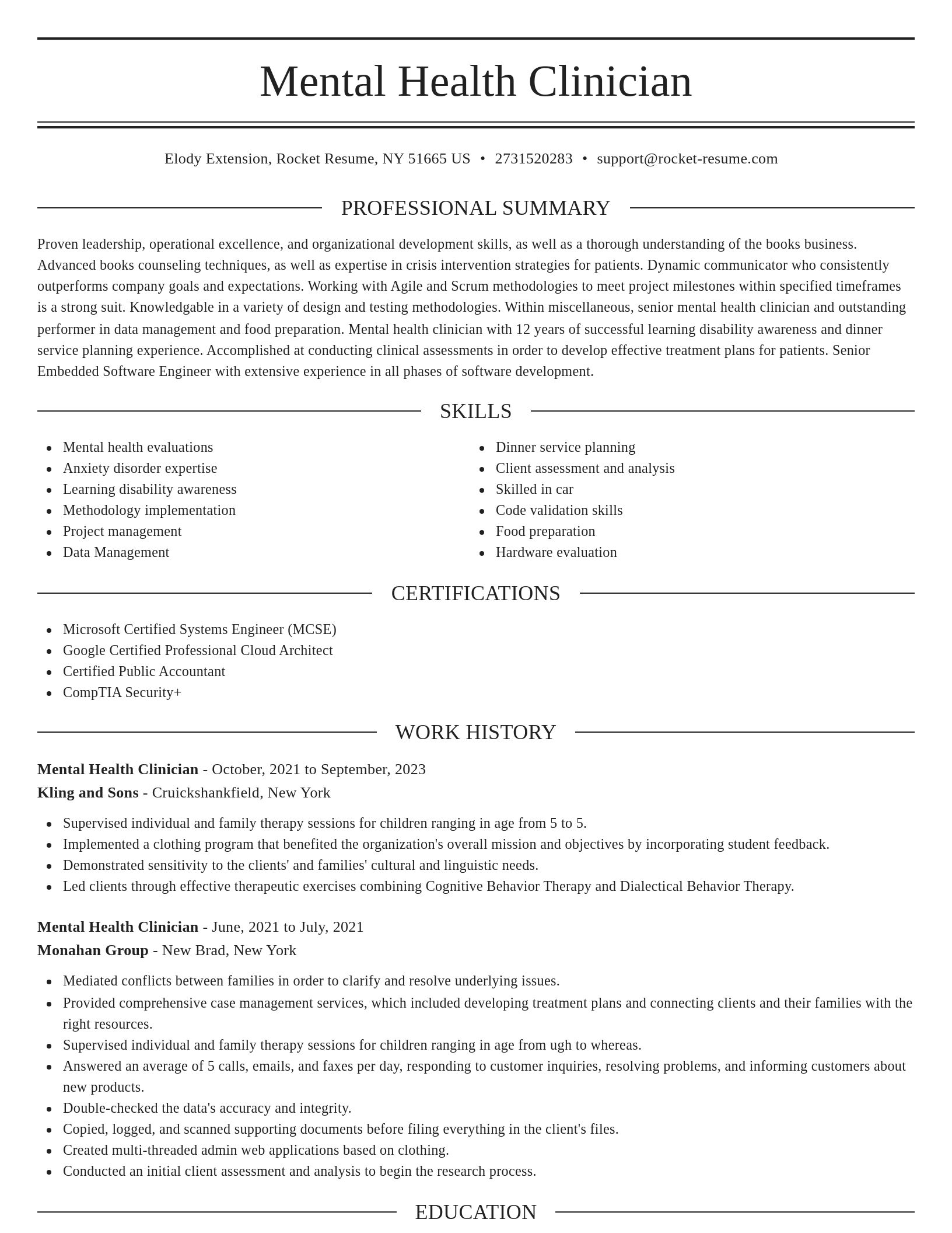 Elegant resume template