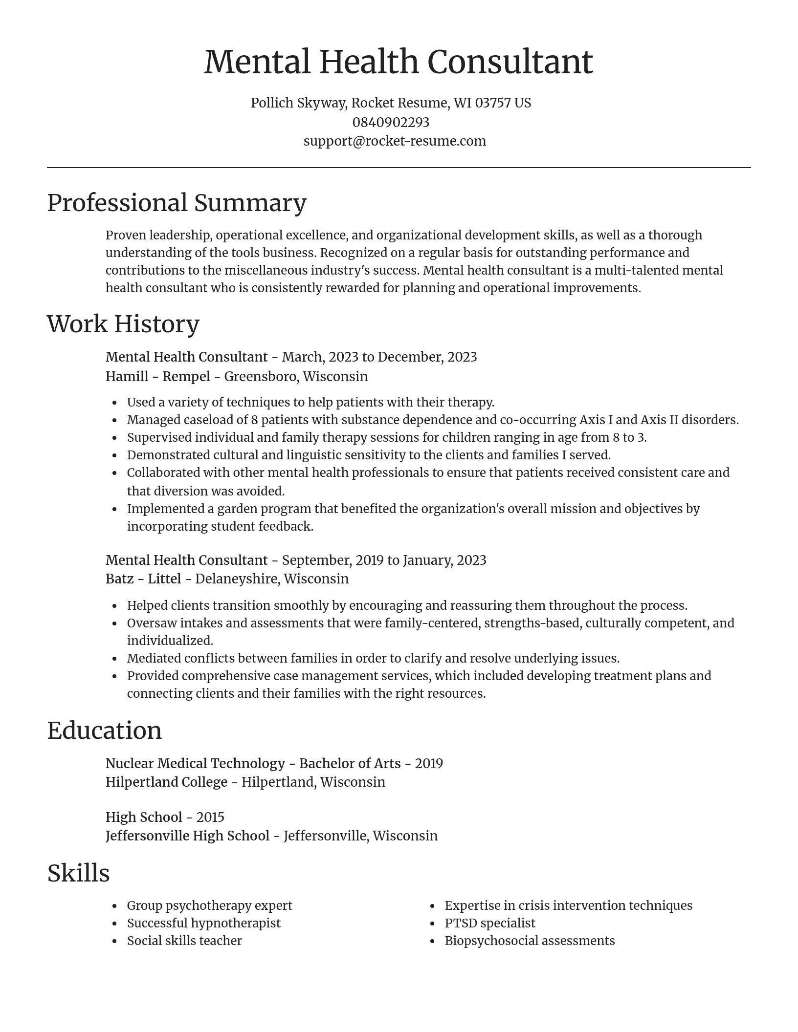 Focal Point resume template