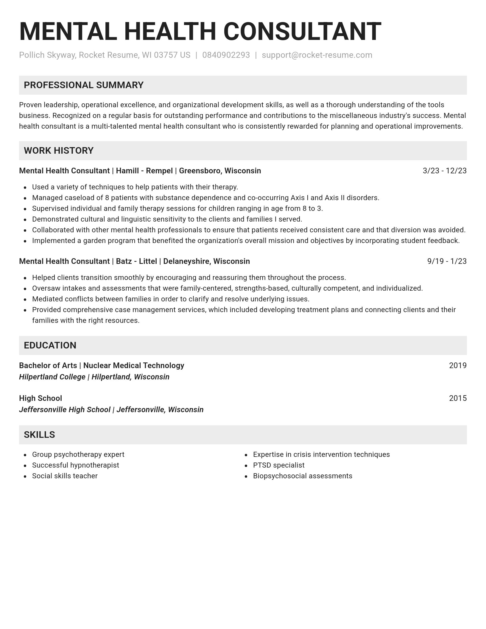 Genius resume template