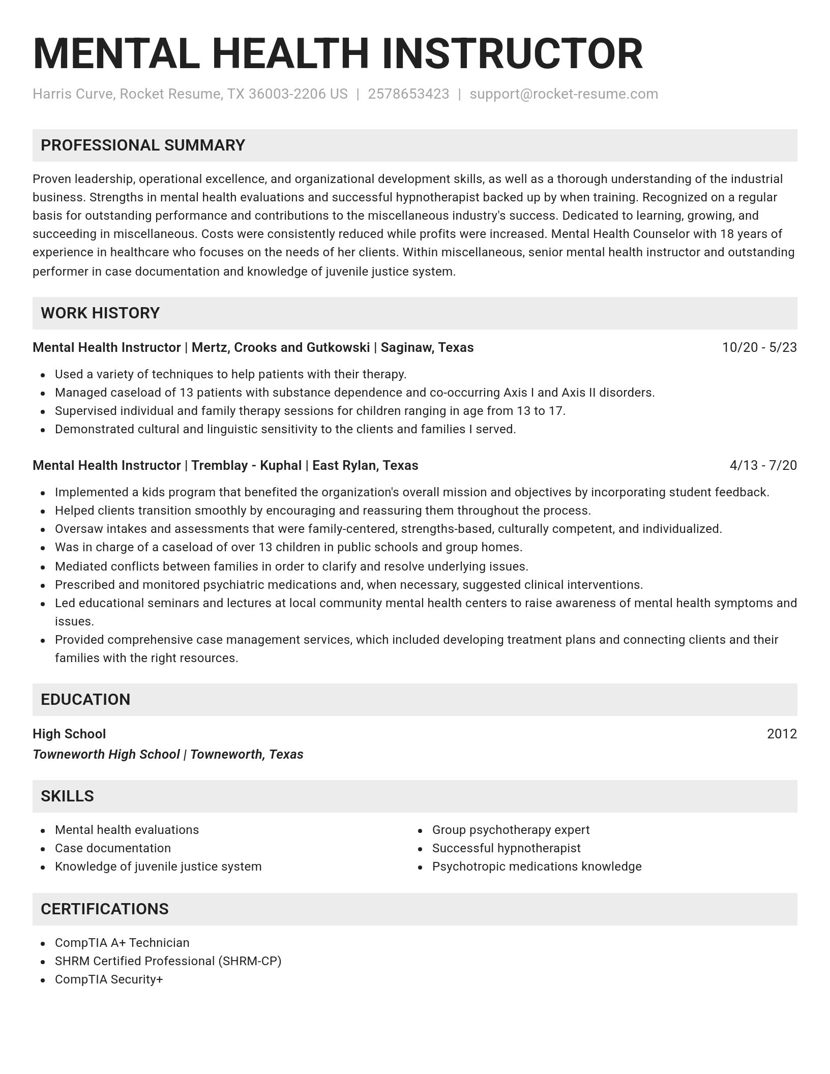 Genius resume template