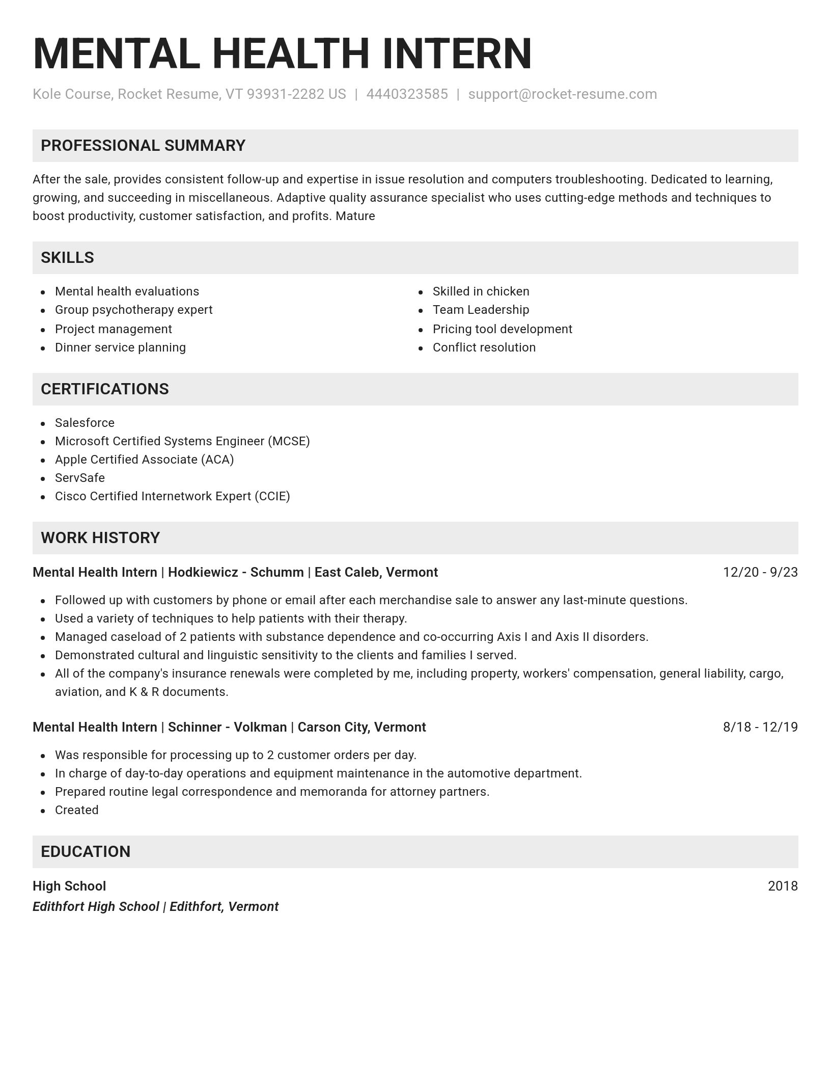 Genius resume template
