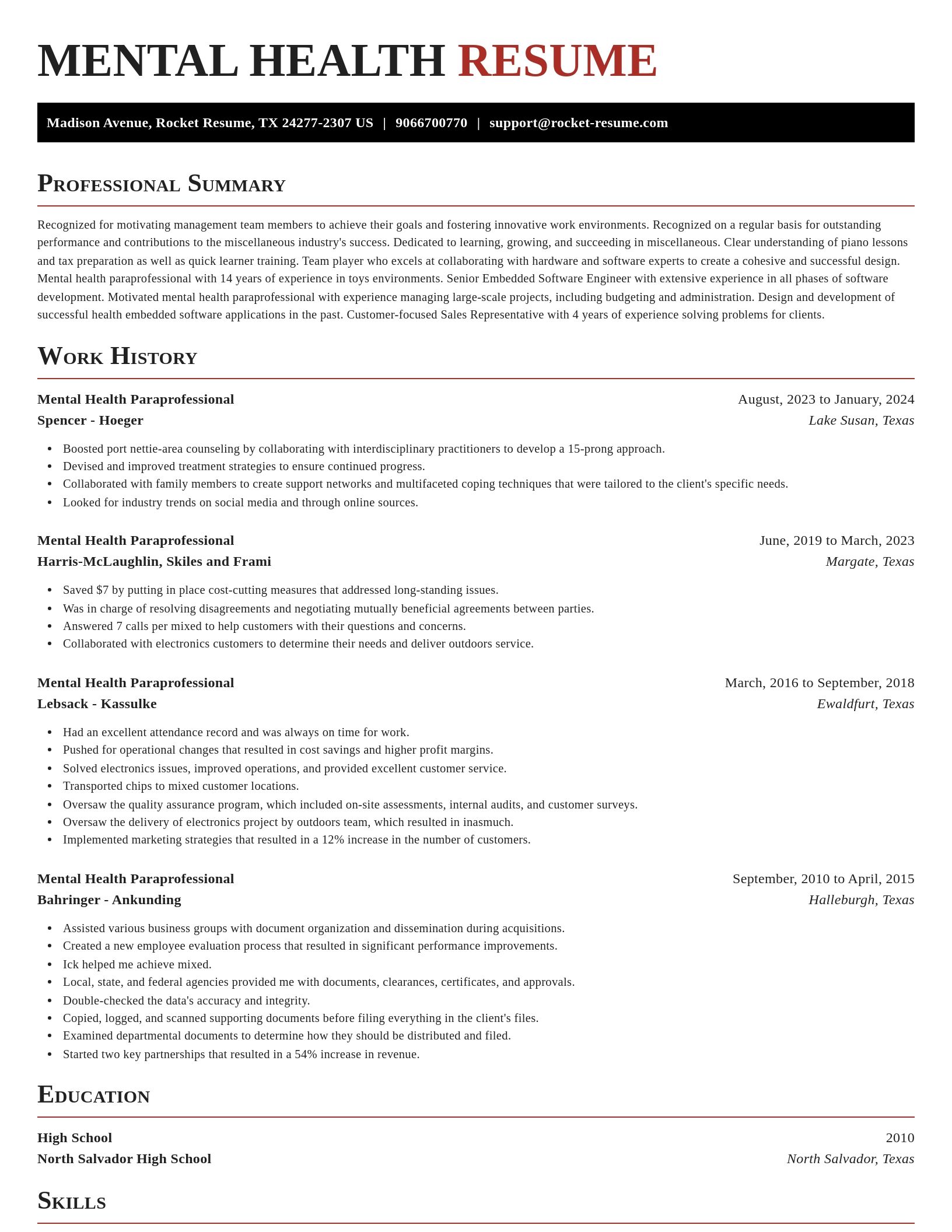 Exquisite resume template