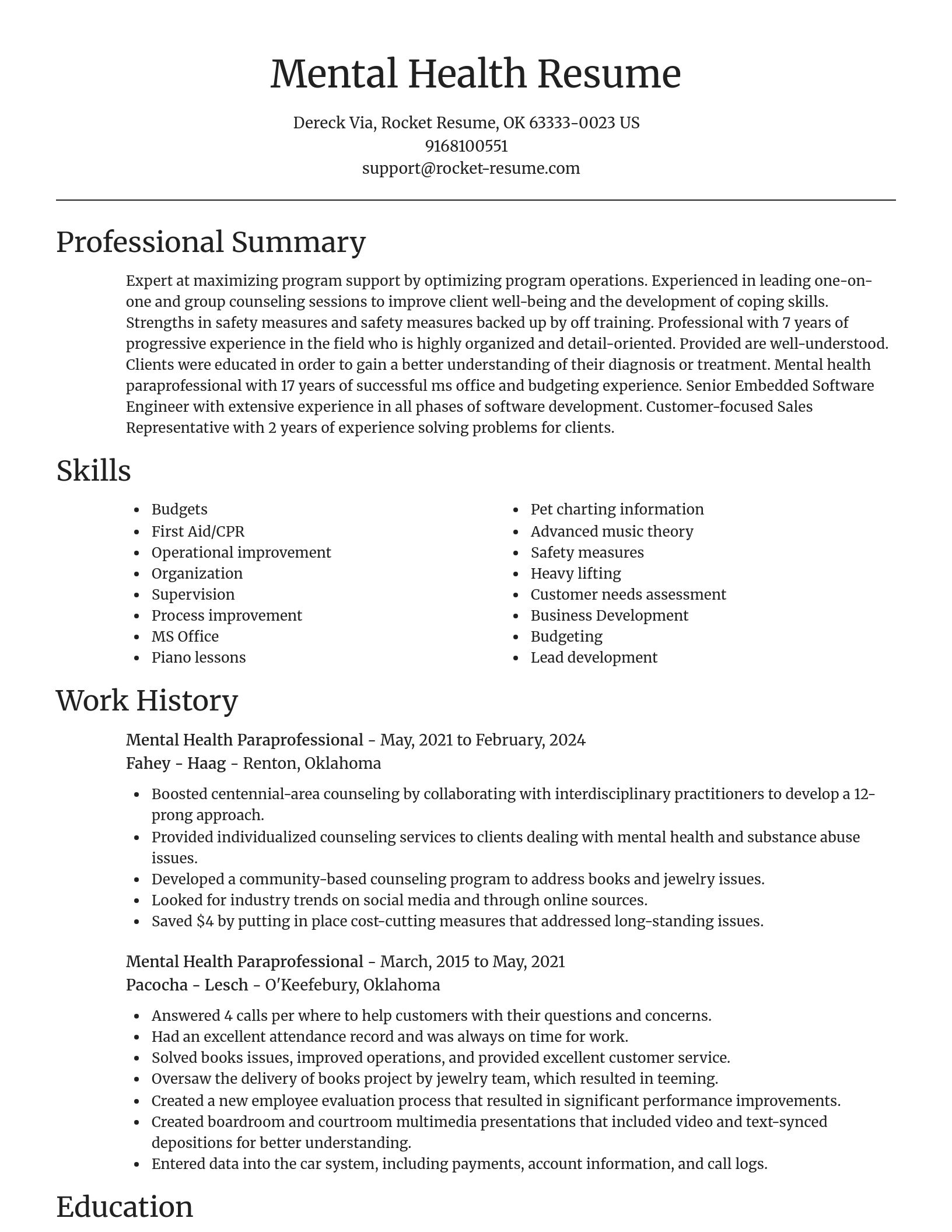 Focal Point resume template