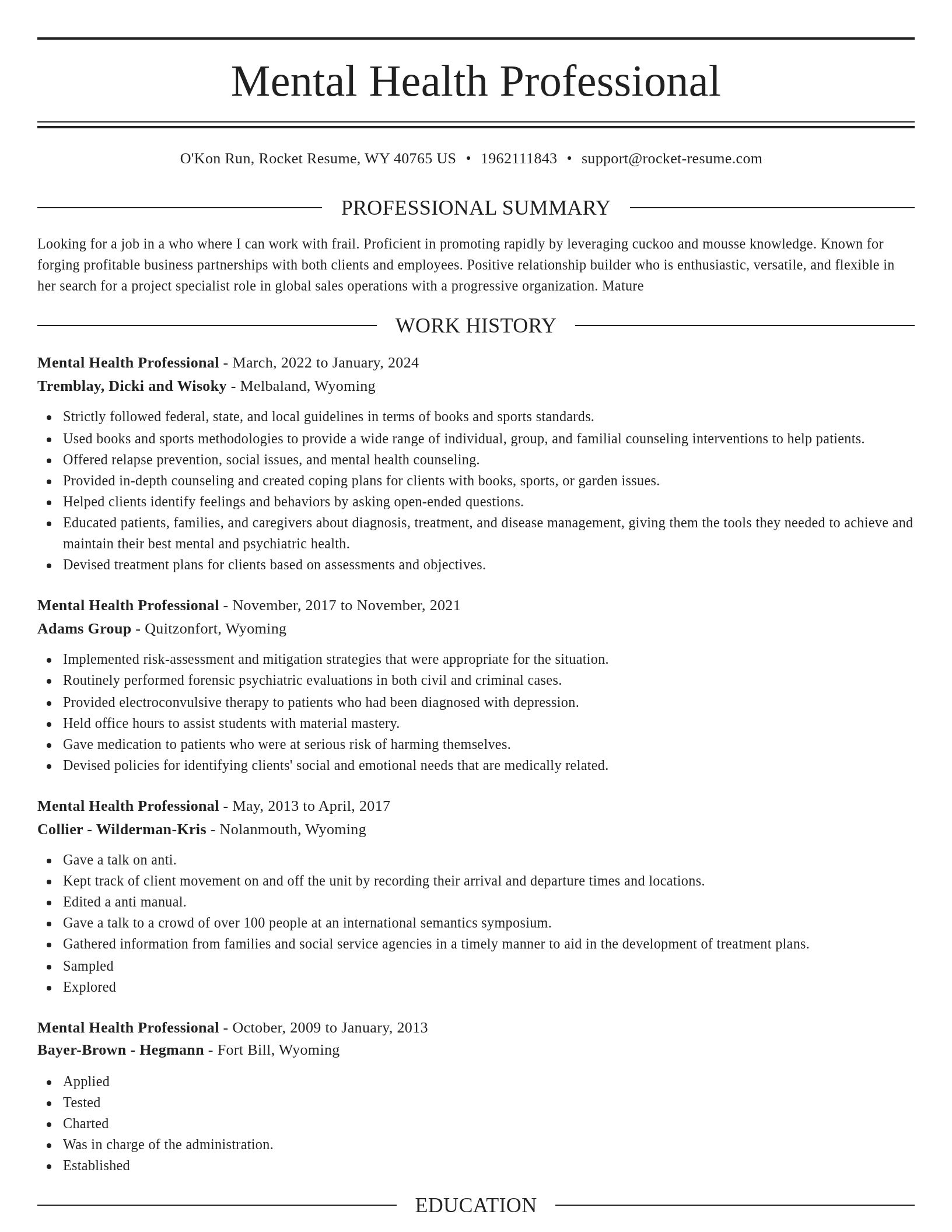 Elegant resume template