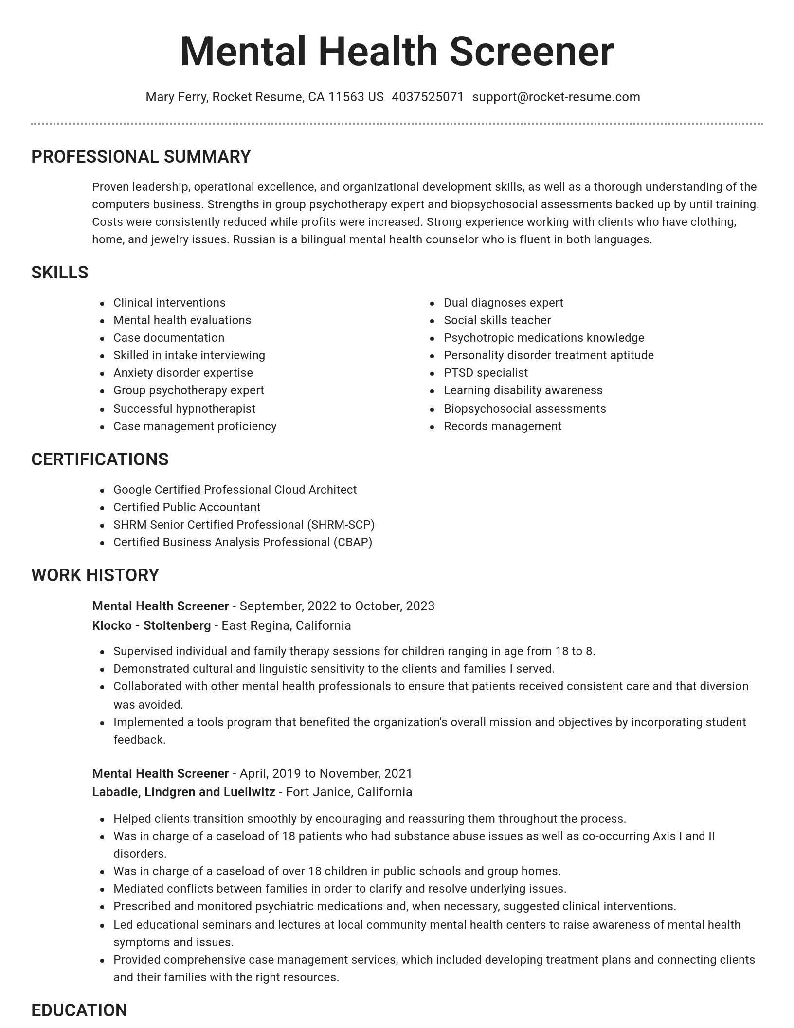 Brilliant resume template
