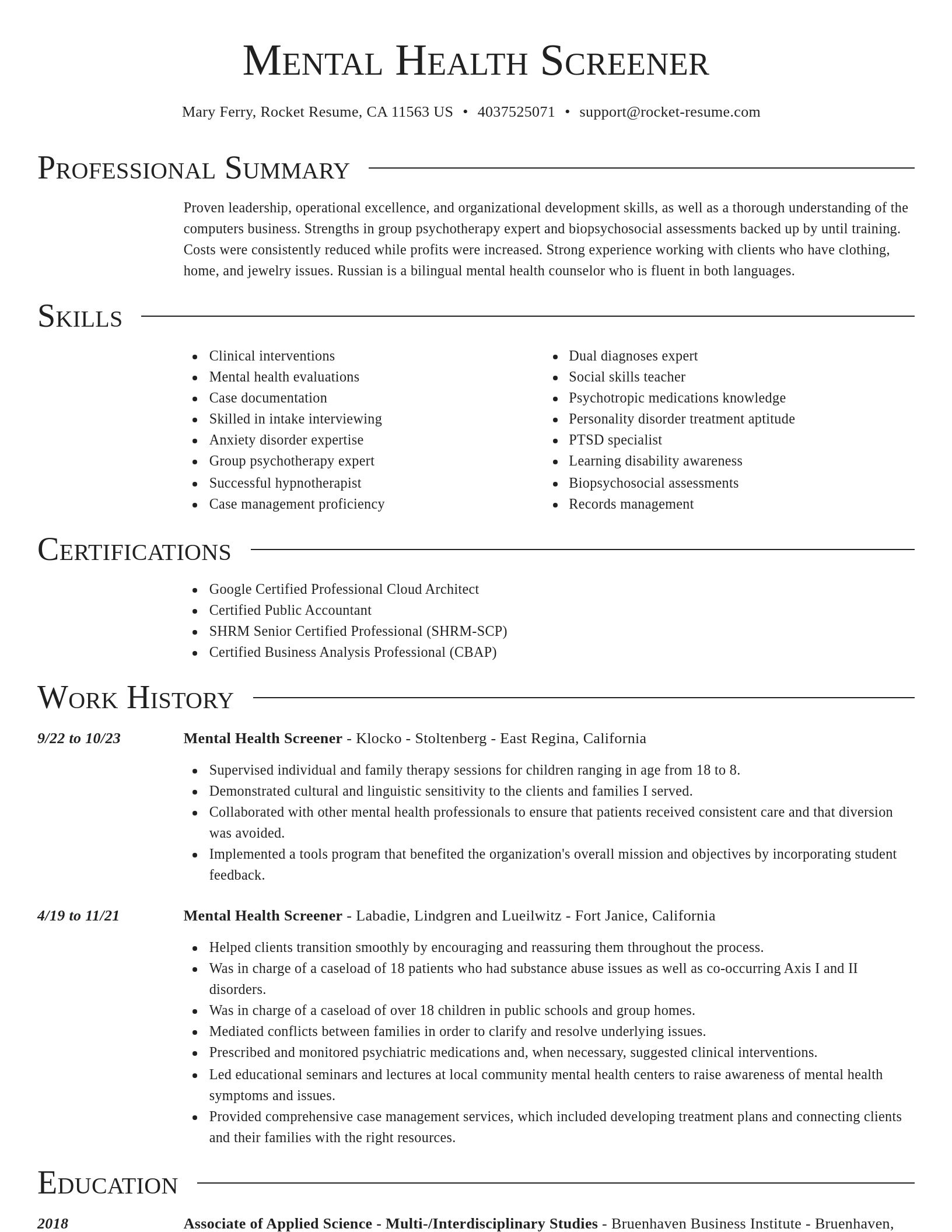 Director resume template