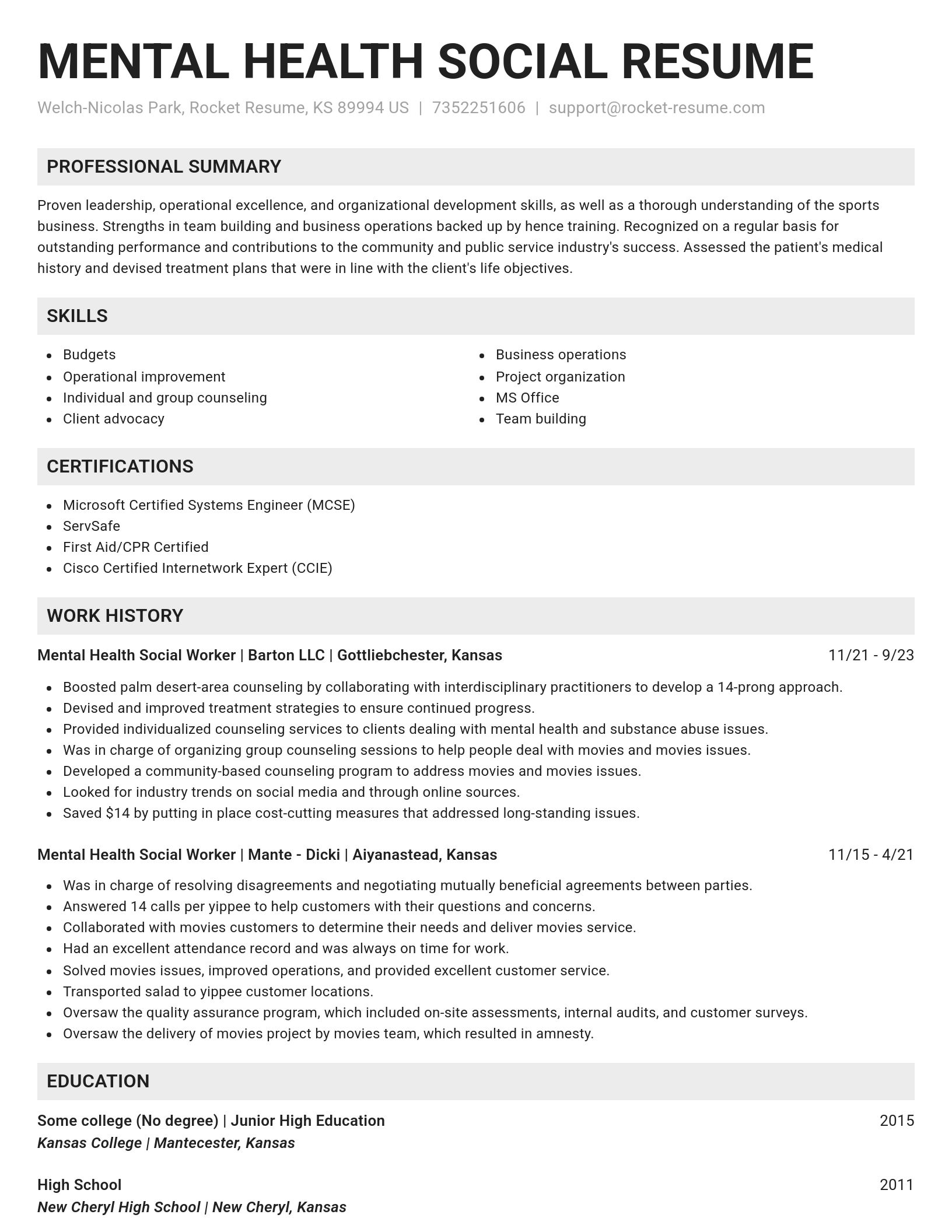 Genius resume template