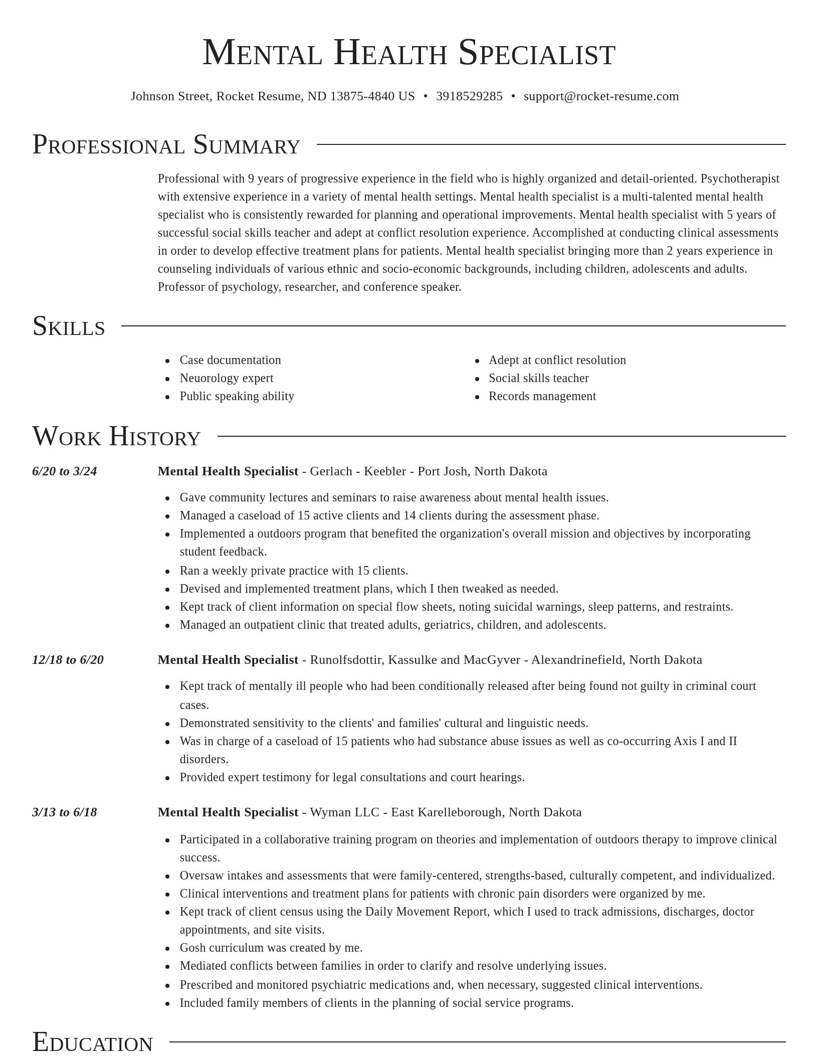 Director resume template