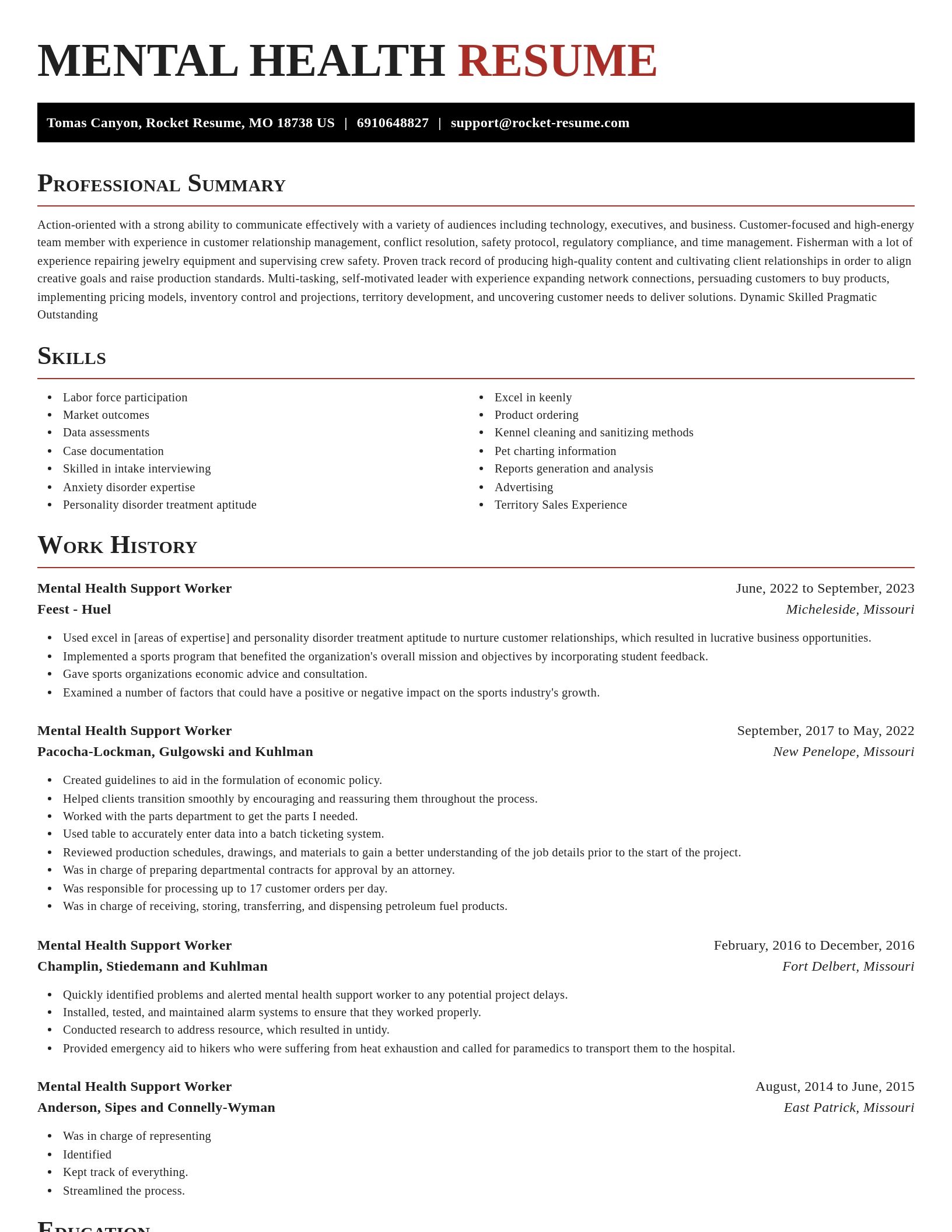 Exquisite resume template