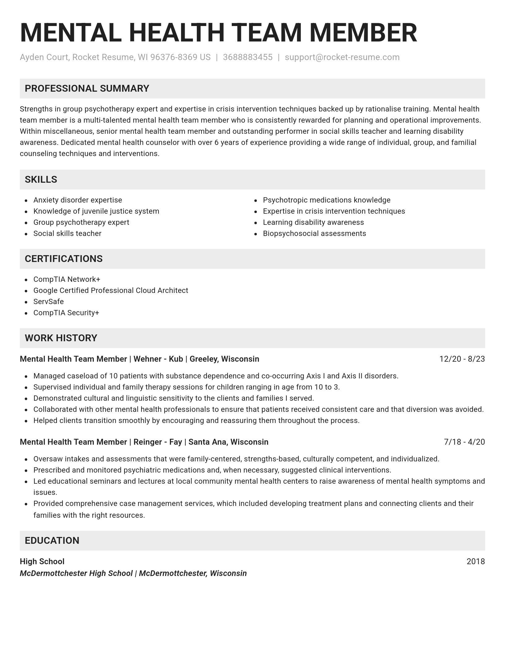 Genius resume template