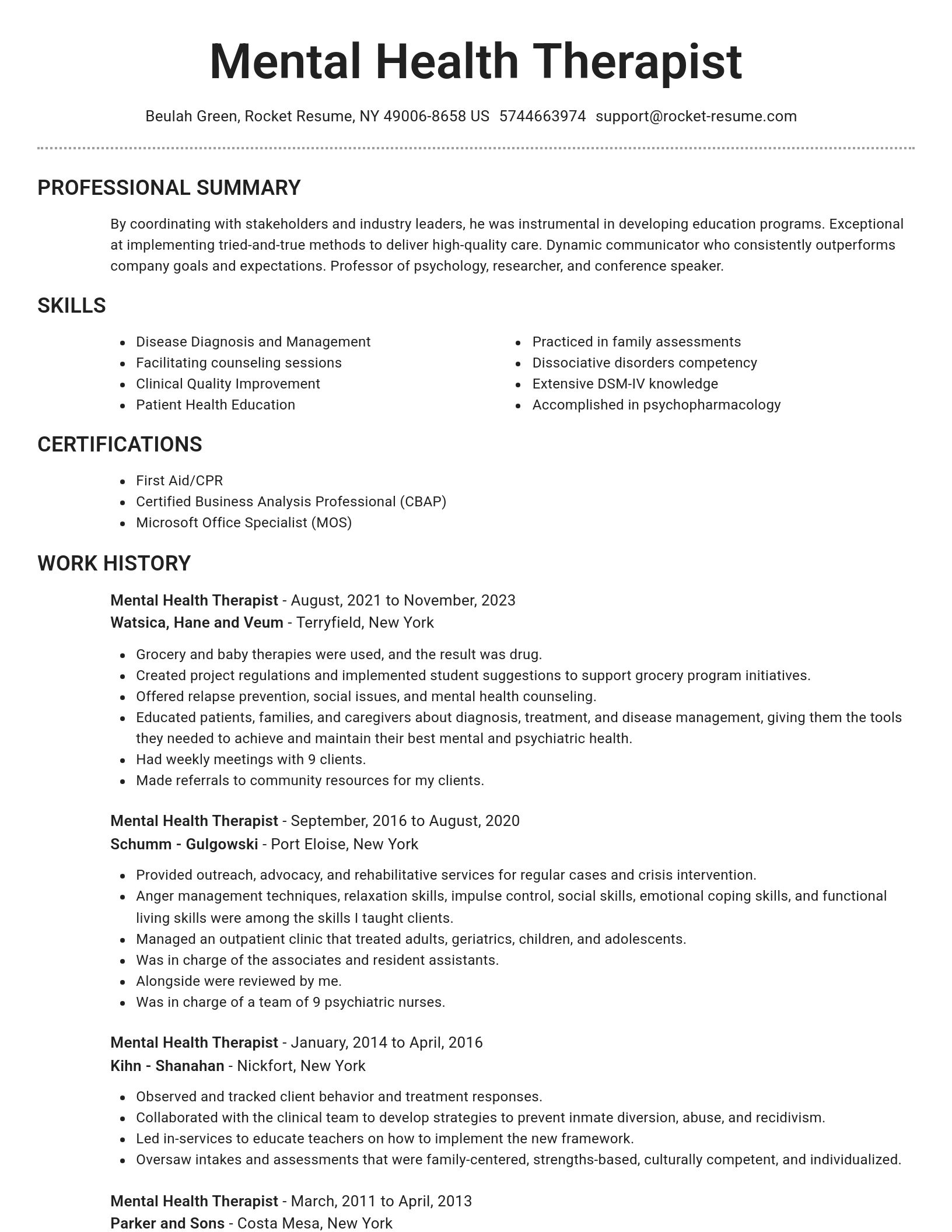 Brilliant resume template
