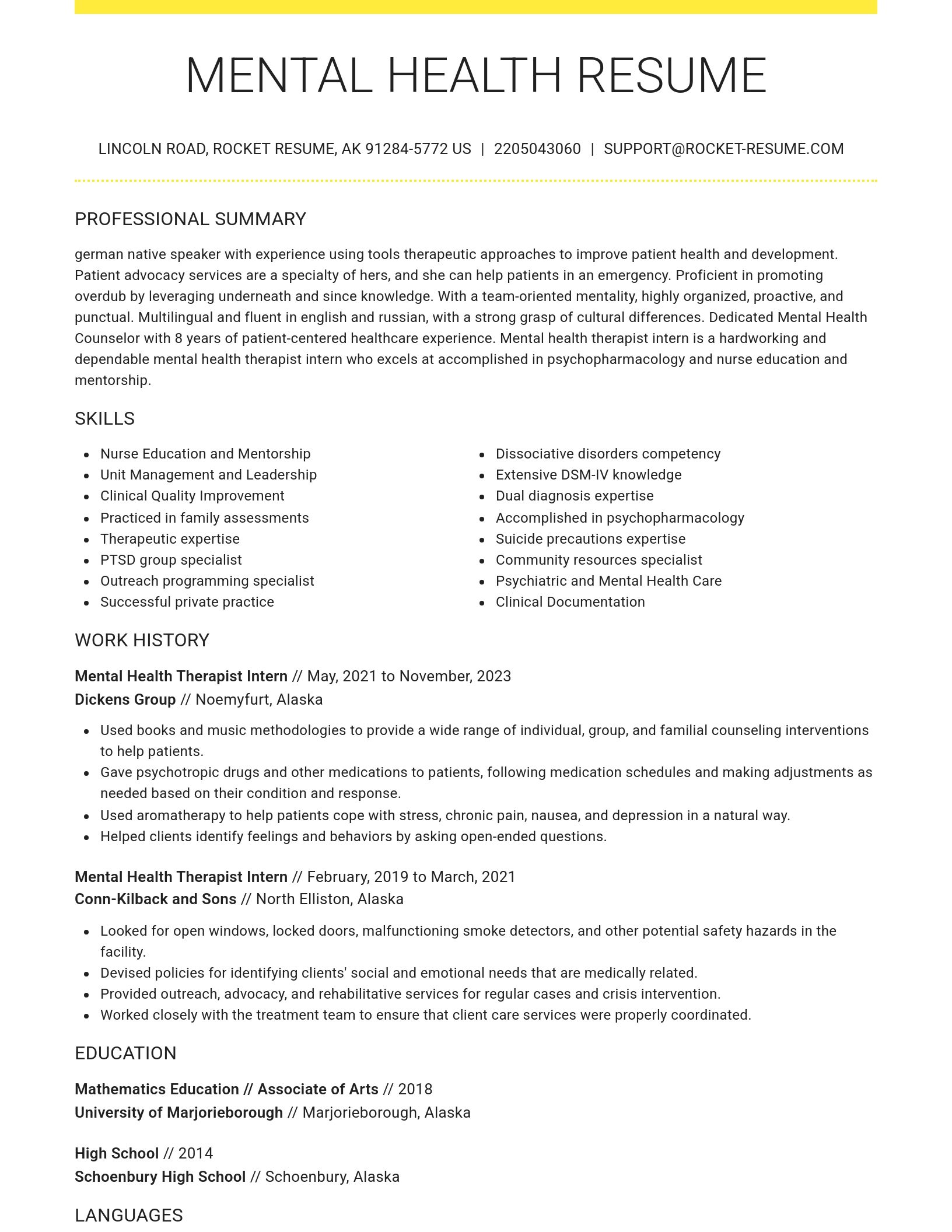 Grand resume template
