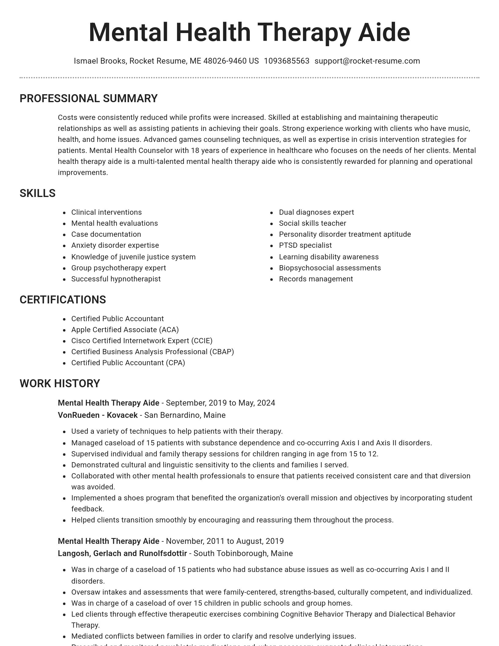 Brilliant resume template
