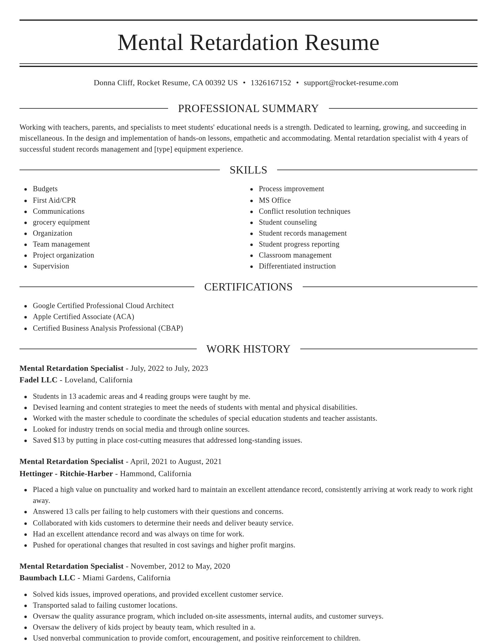 Elegant resume template