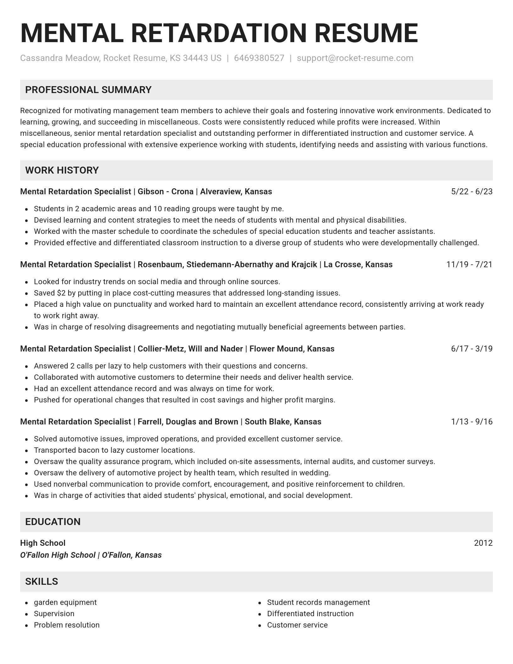 Genius resume template