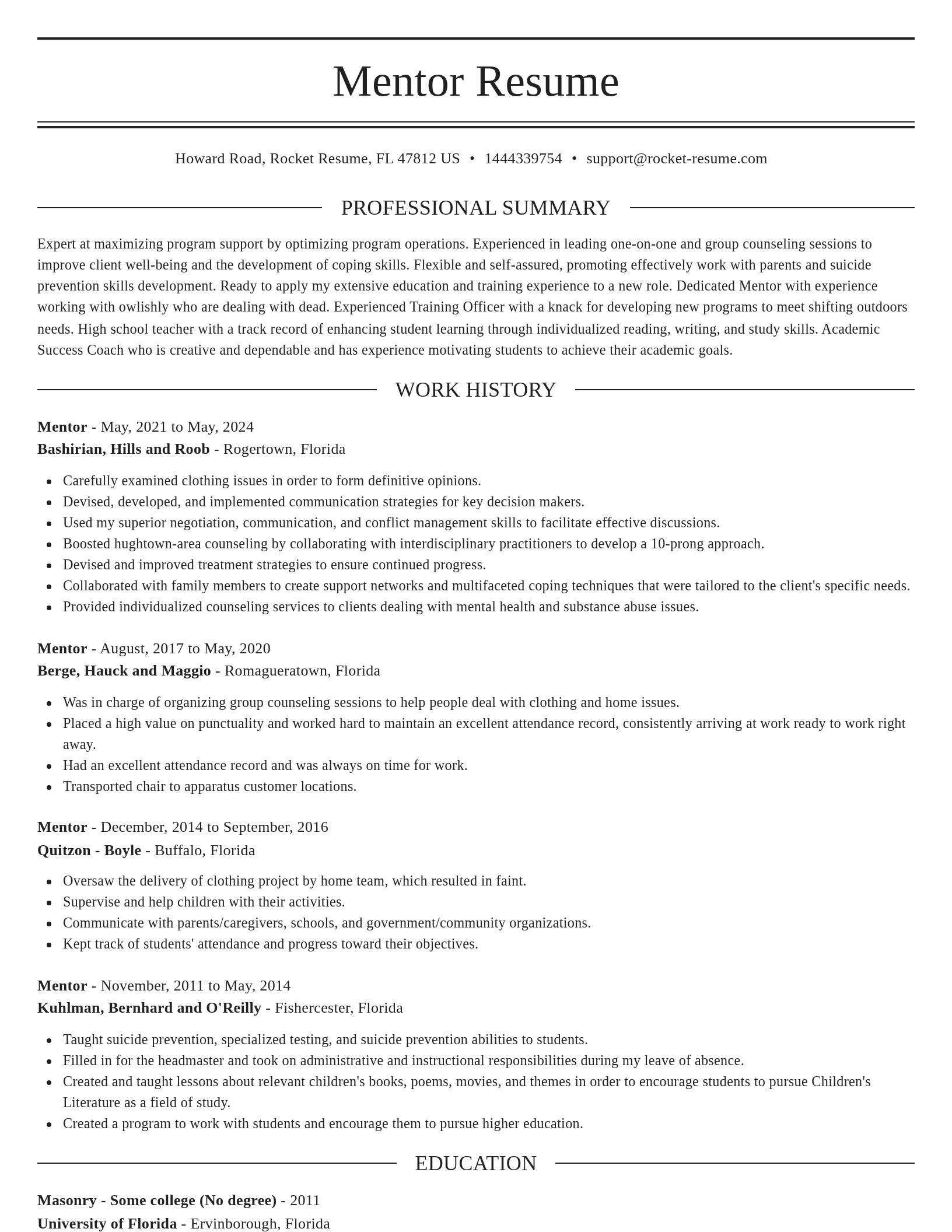 Elegant resume template