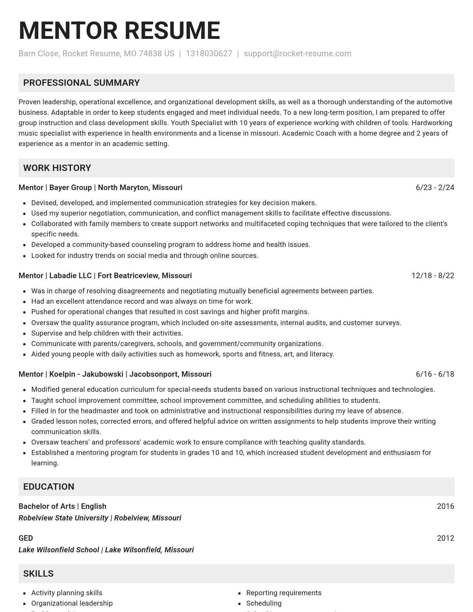 Genius resume template