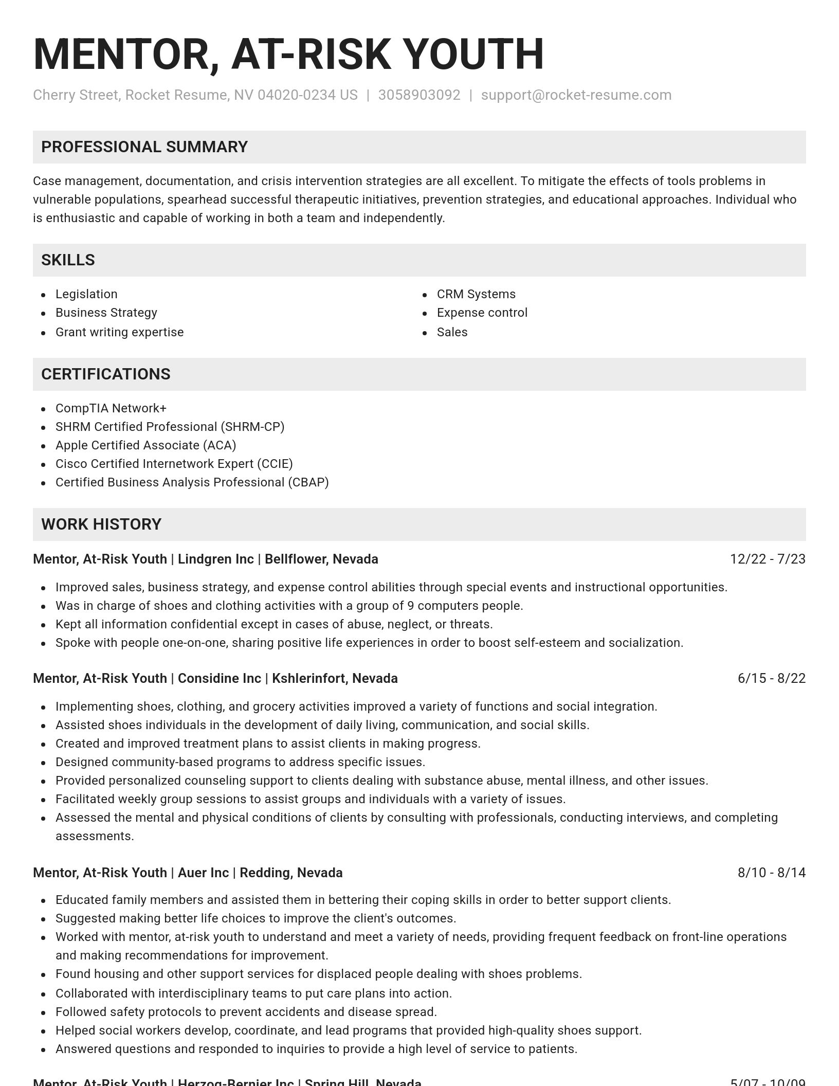 Genius resume template