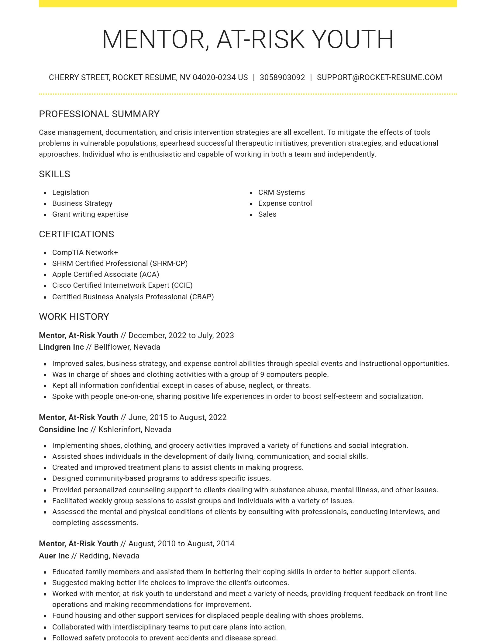 Grand resume template