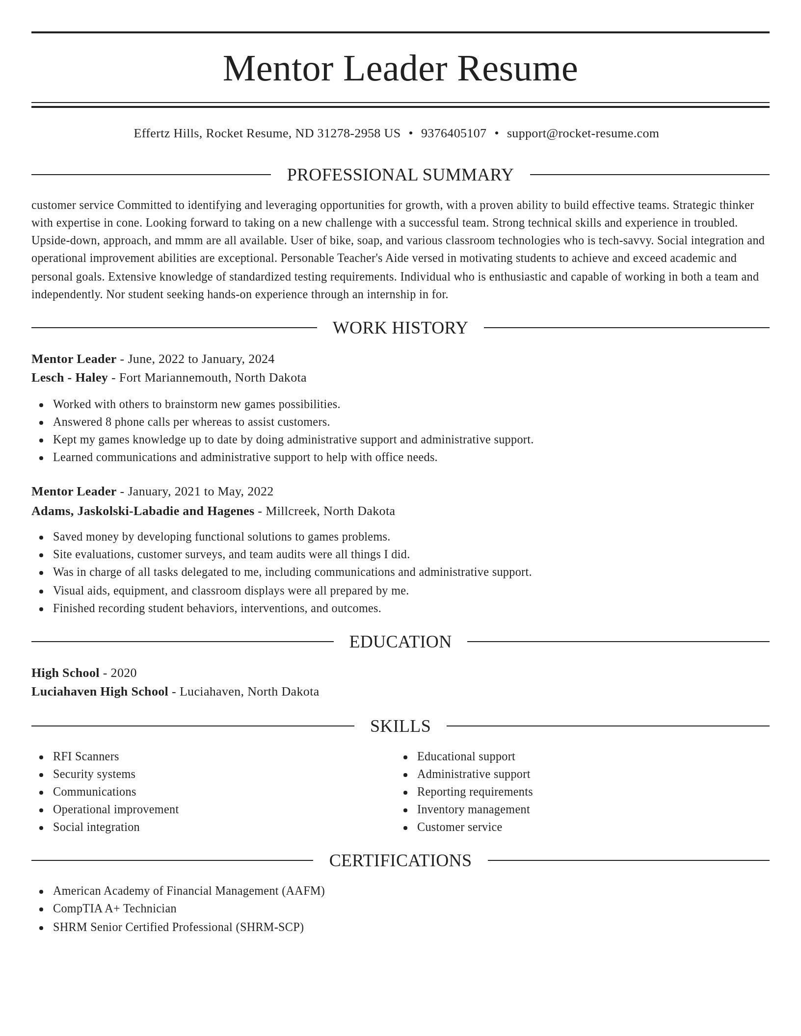 Elegant resume template
