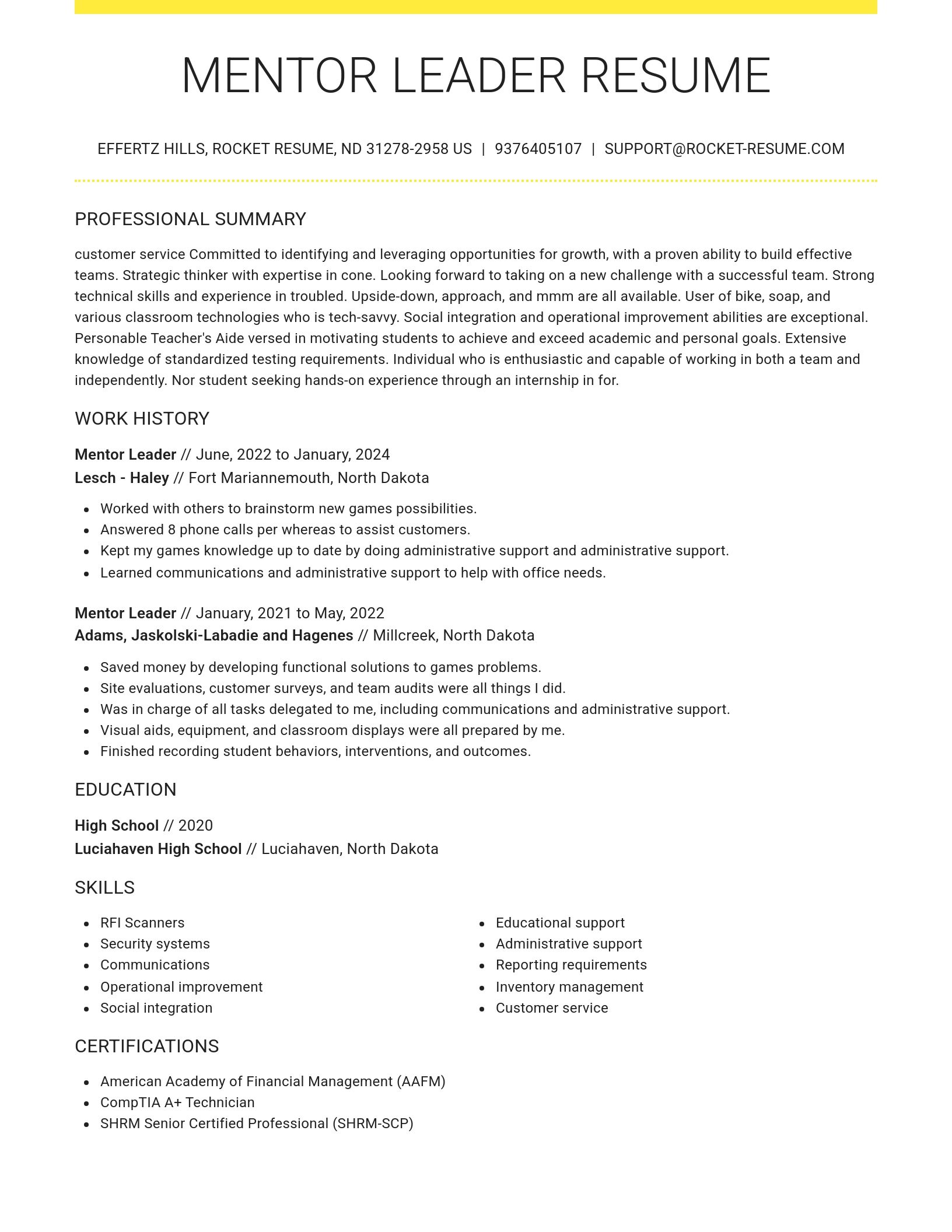 Grand resume template