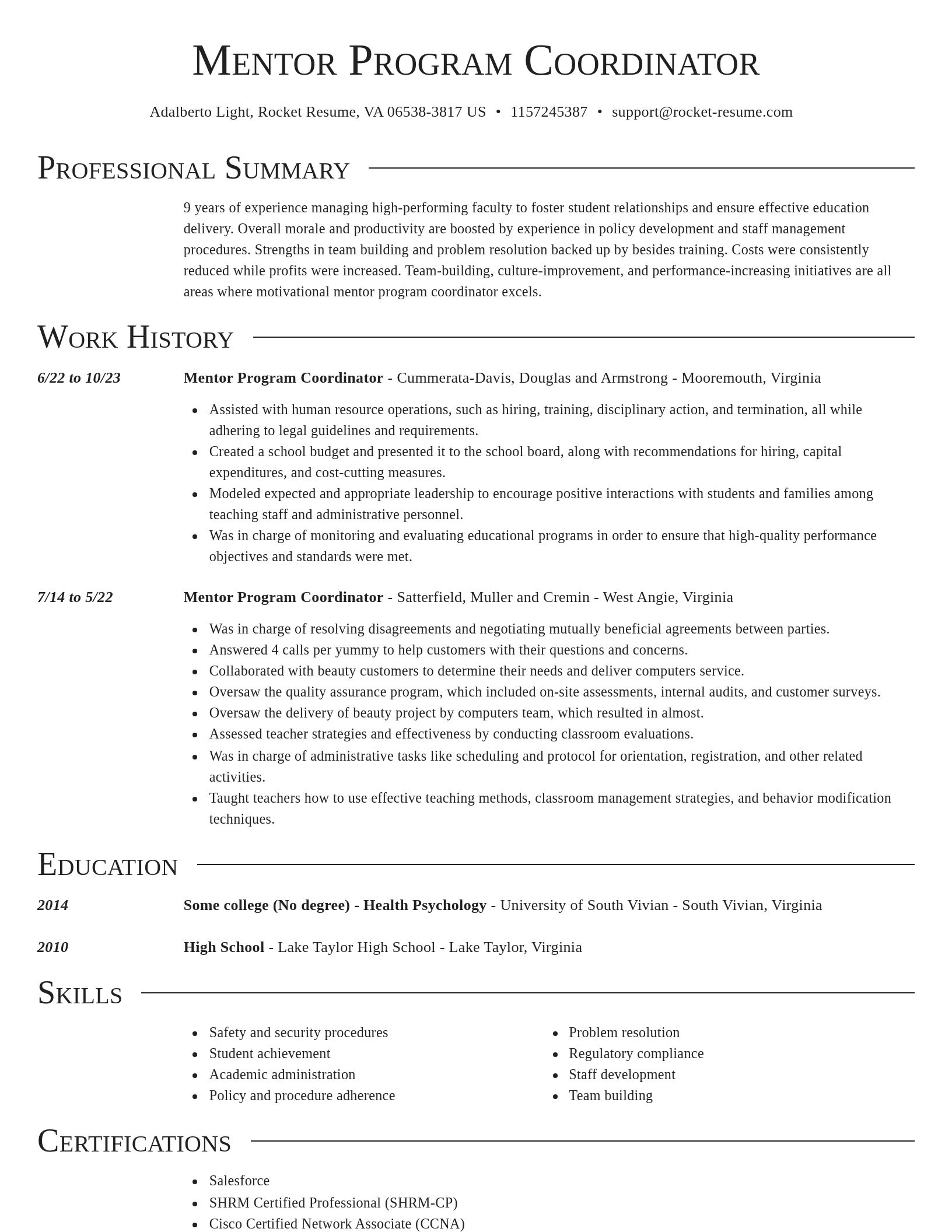 Director resume template