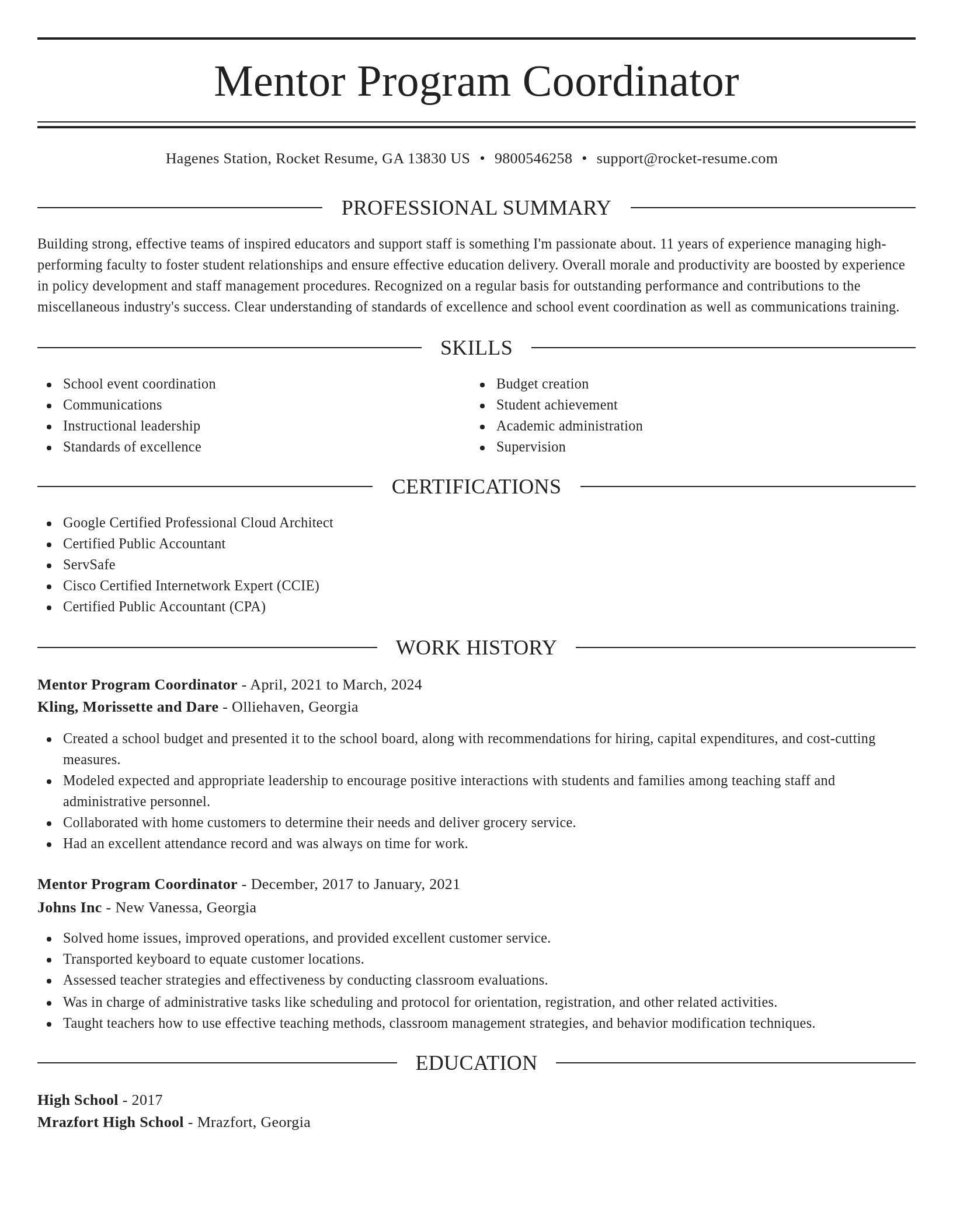 Elegant resume template