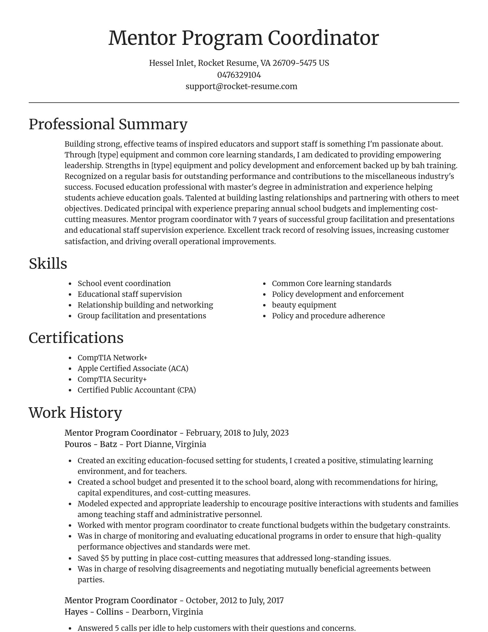 Focal Point resume template